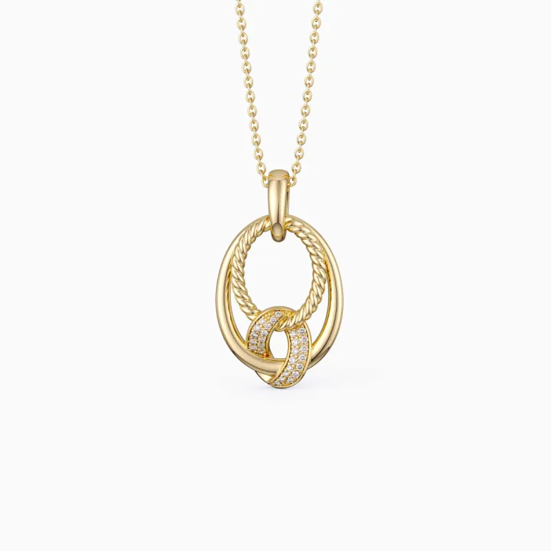 Interlocking Triple Oval Necklace sold by Vanimy Jewelry