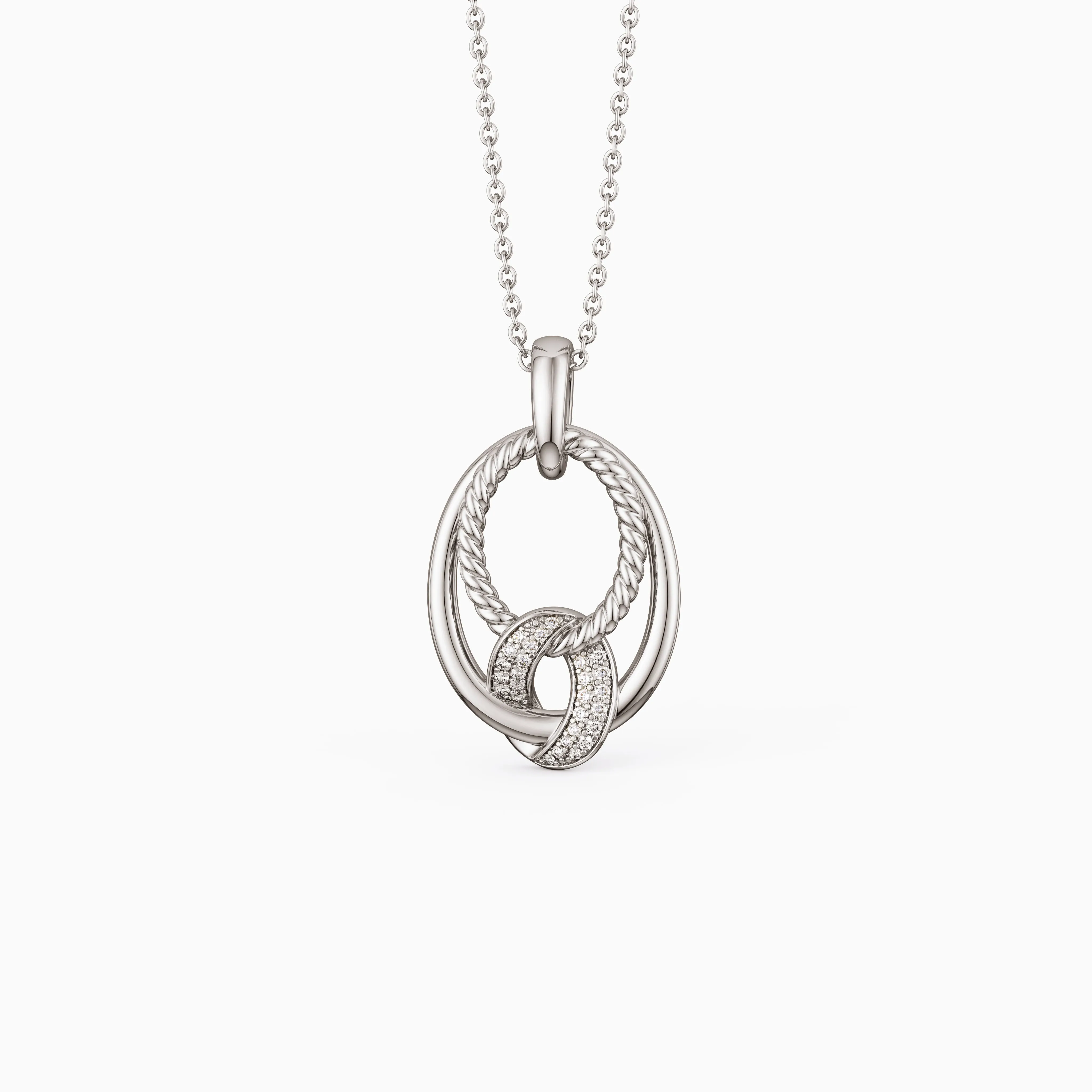 Interlocking Triple Oval Necklace sold by Vanimy Jewelry product image thumbnail 5