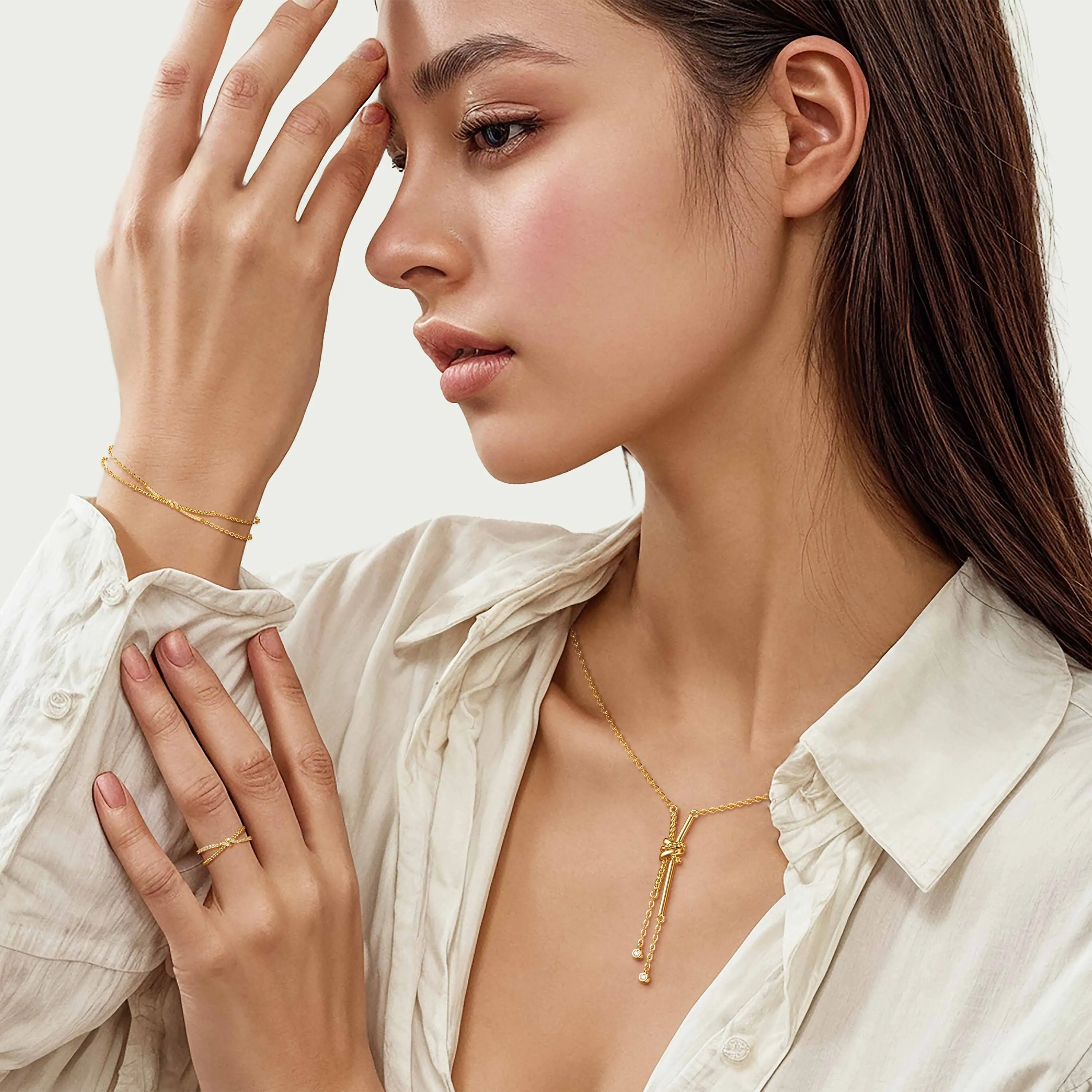 Two Strands Knot Bracelet sold by Vanimy Jewelry product image thumbnail 3