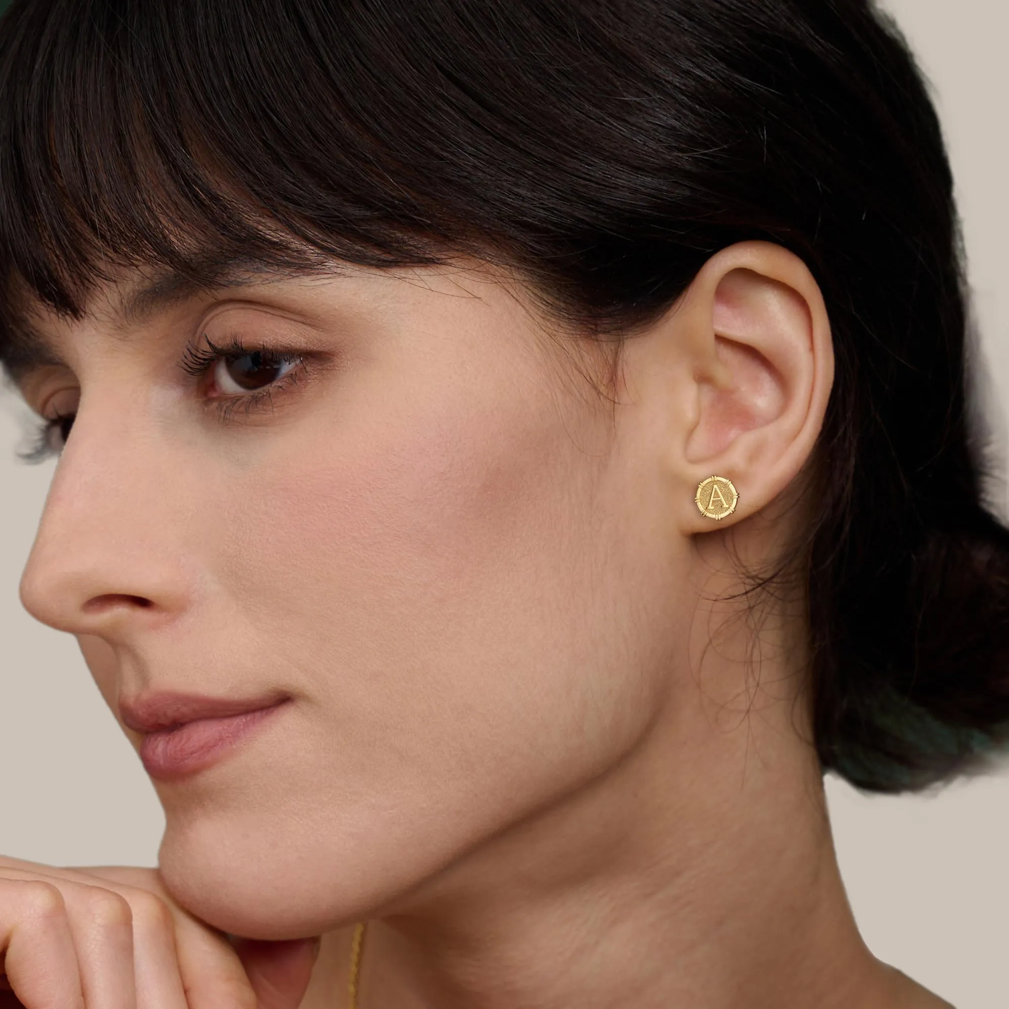 Alpha Omega Stud Earrings sold by Vanimy Jewelry product image thumbnail 2