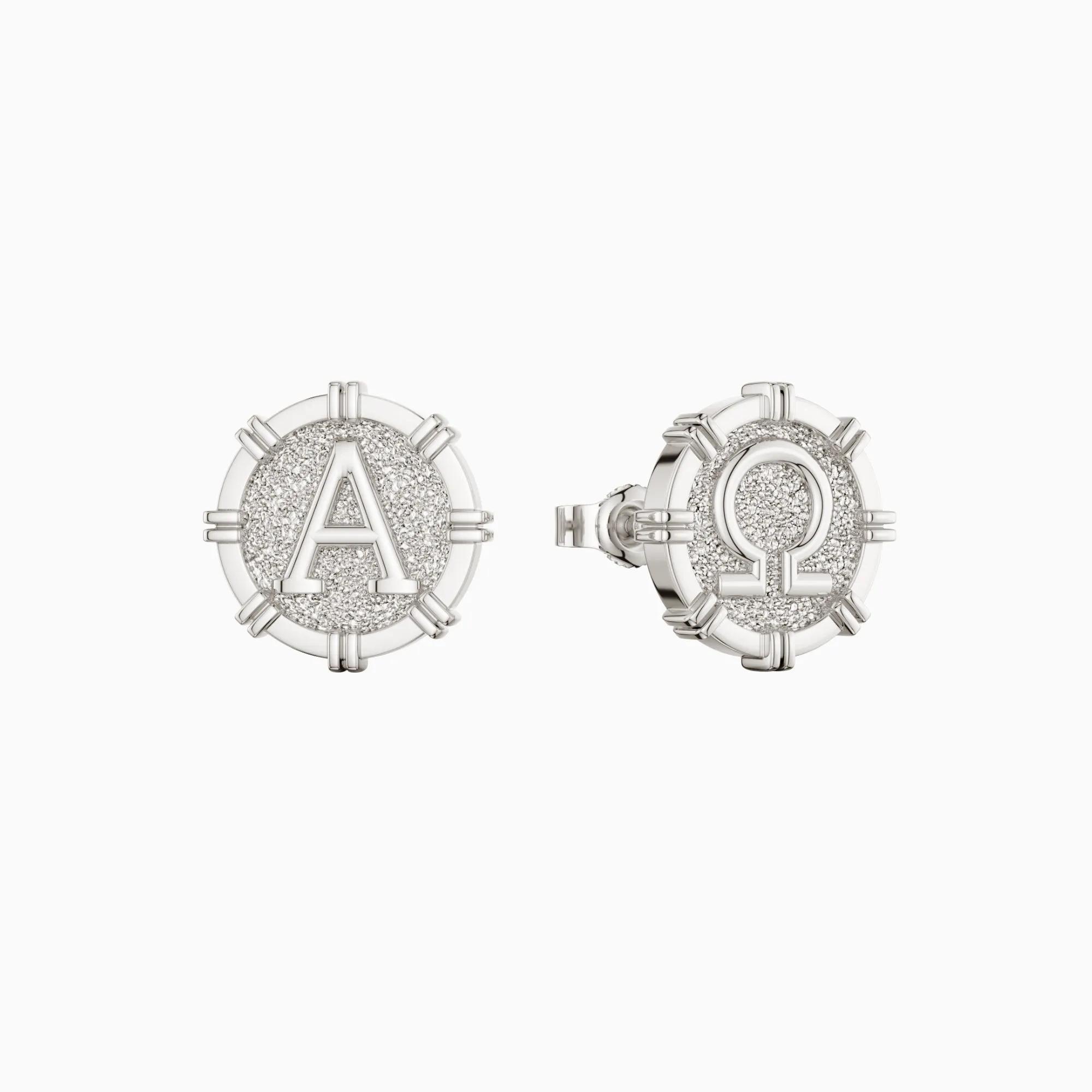 Alpha Omega Stud Earrings sold by Vanimy Jewelry product image thumbnail 5