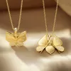Metamorphosis Butterfly Engraved Necklace sold by Vanimy Jewelry