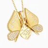 Metamorphosis Butterfly Engraved Necklace sold by Vanimy Jewelry