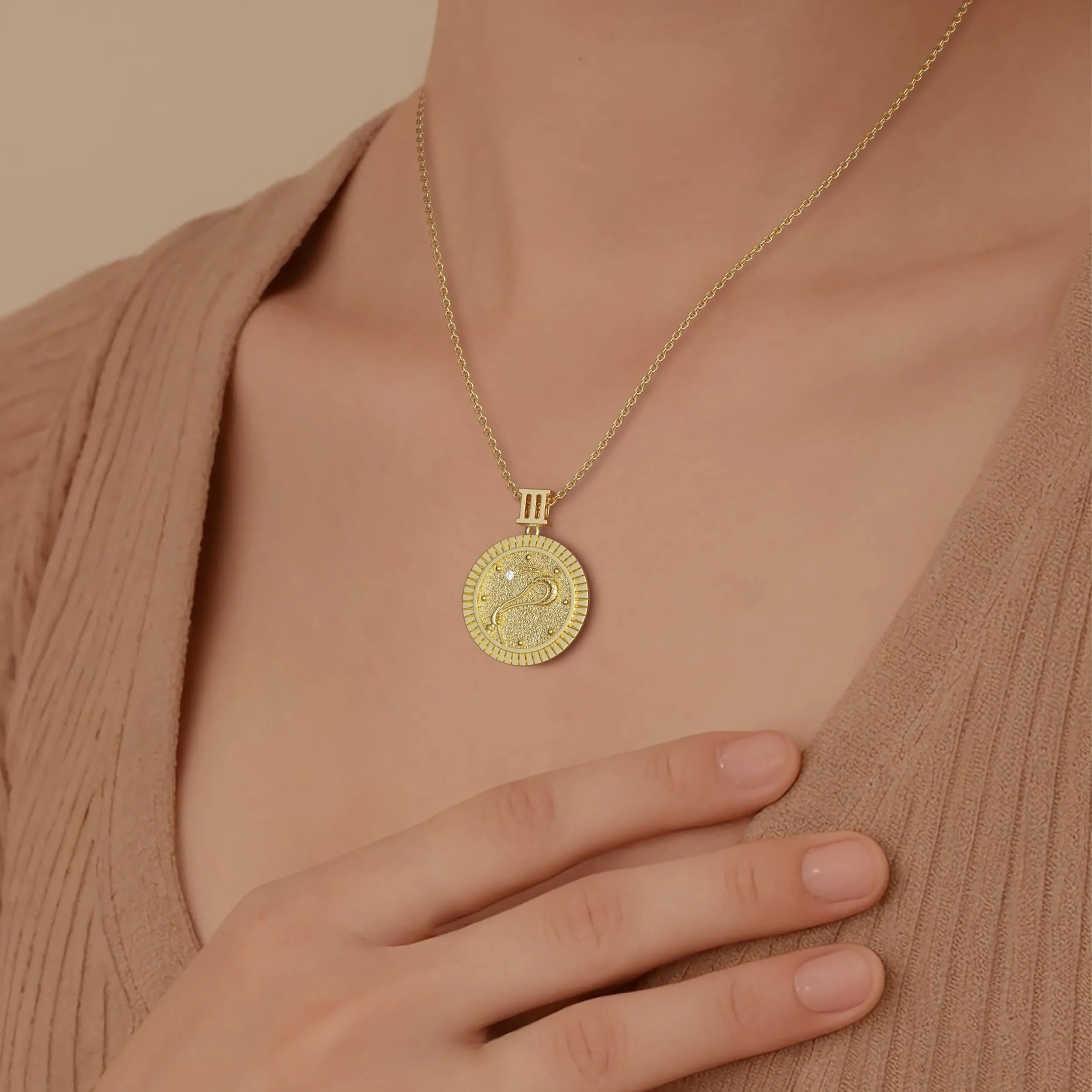 Promised Land Strength & Bravery Coin Medallion Necklace sold by Vanimy Jewelry product image thumbnail 3