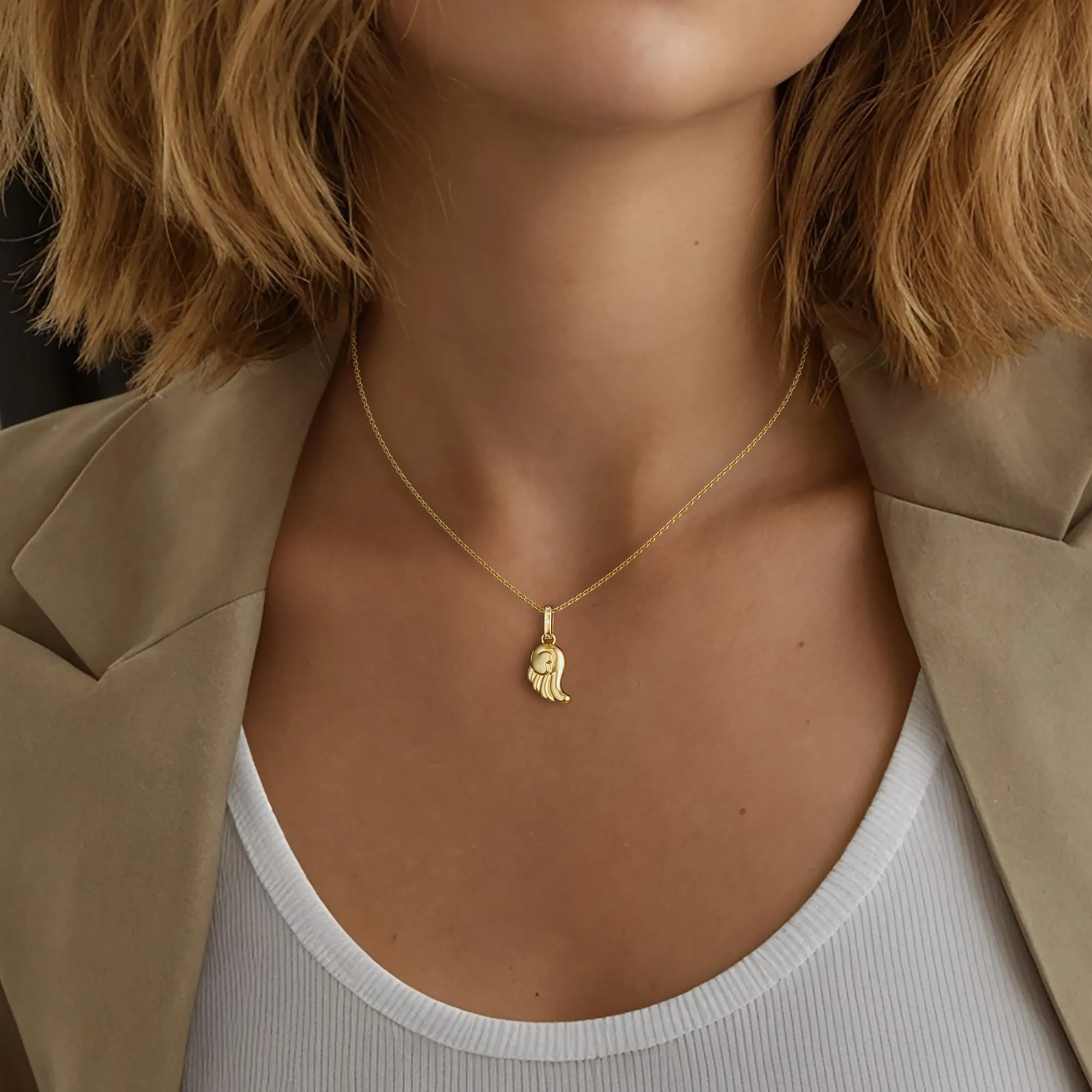 Guardian Angel Wing Charm Pendant sold by Vanimy Jewelry product image thumbnail 3