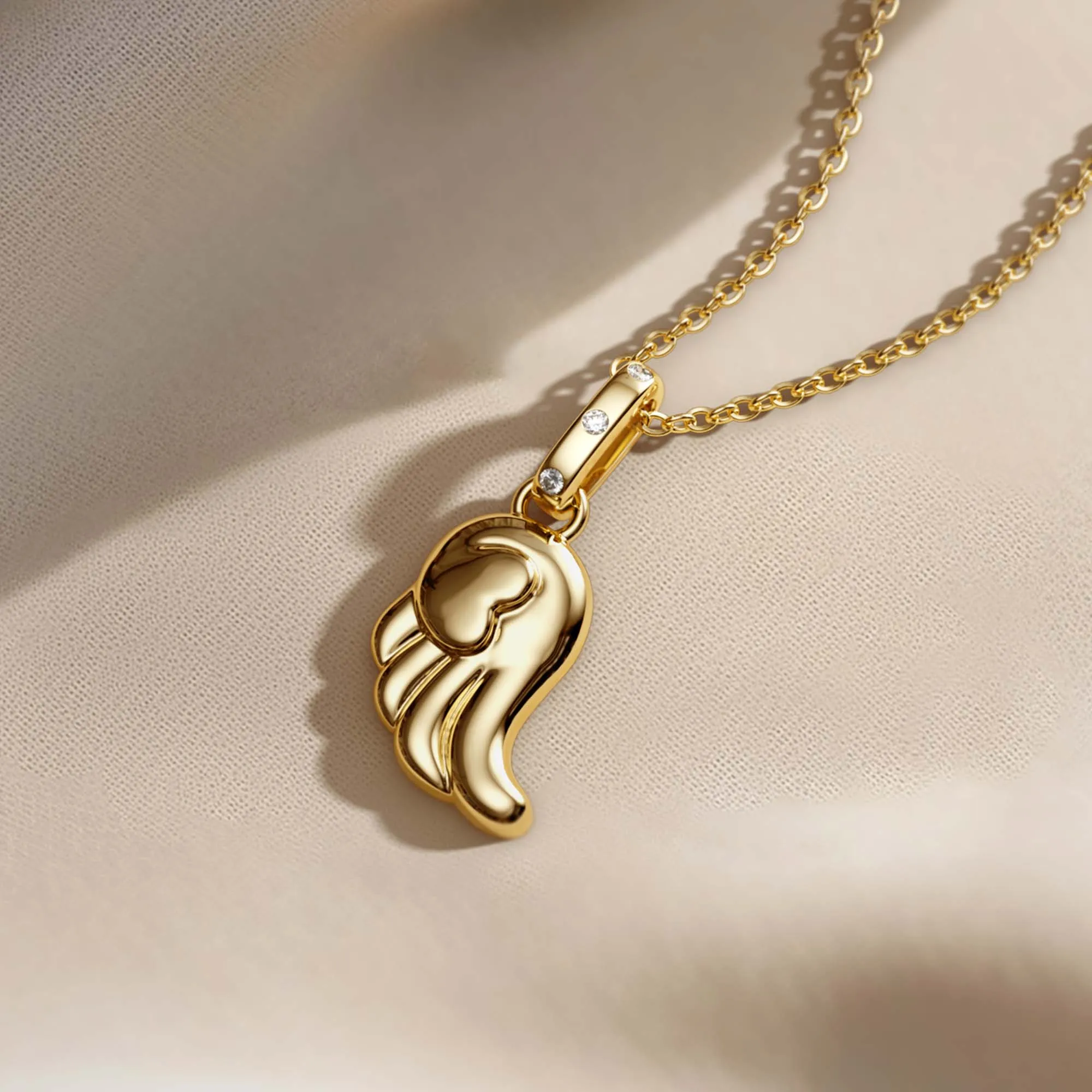 Guardian Angel Wing Charm Pendant sold by Vanimy Jewelry product image thumbnail 5