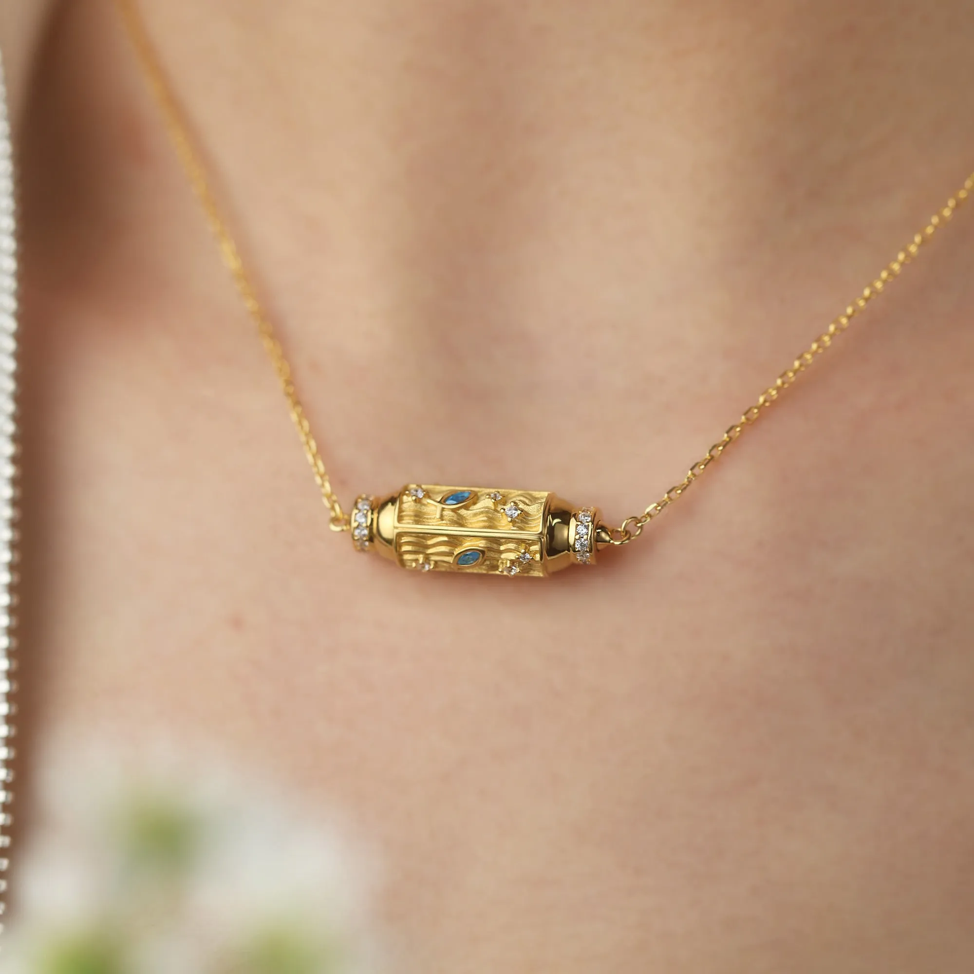 Unity Ichthys Spinner Anxiety Relief Pendant Necklace sold by Vanimy Jewelry product image thumbnail 2