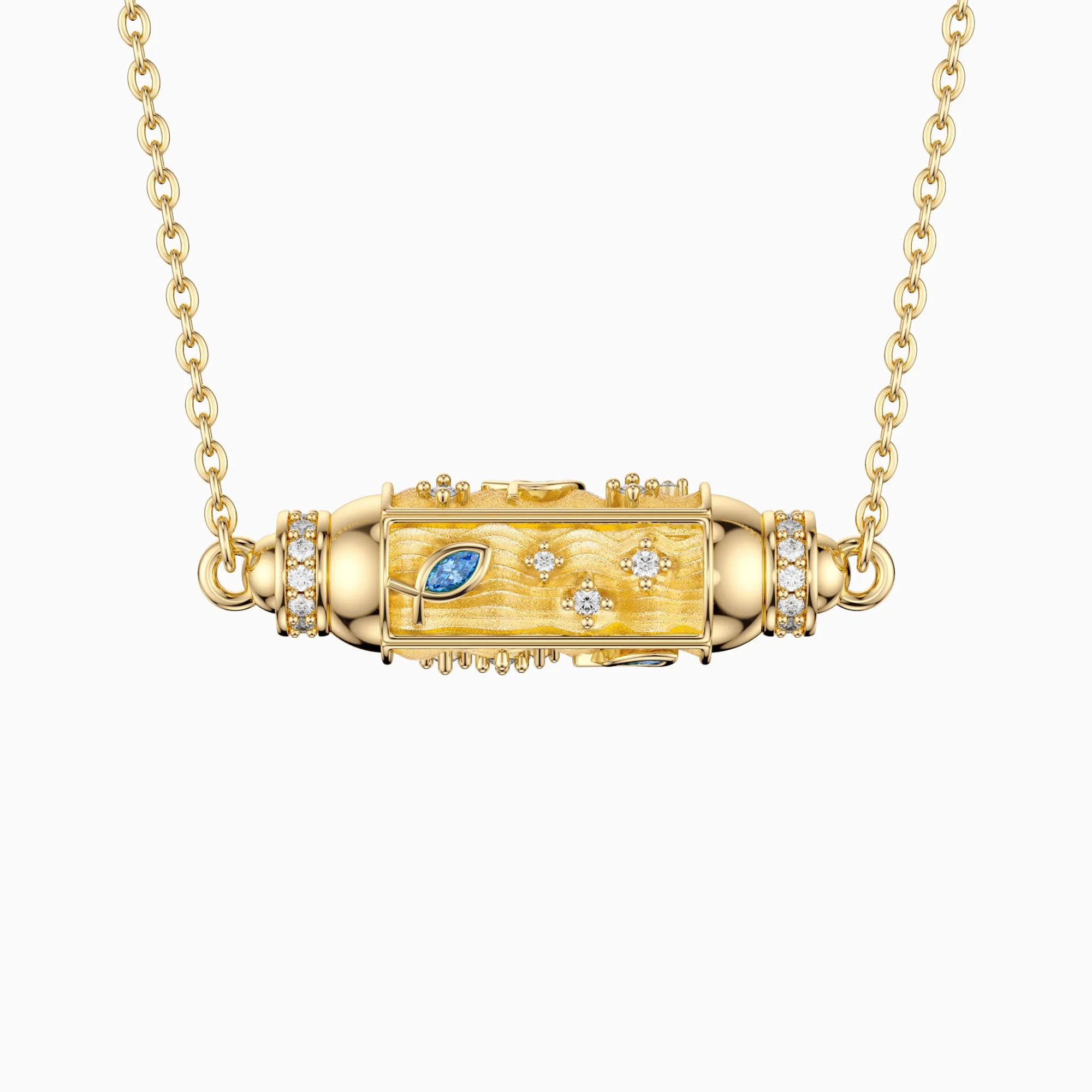 Unity Ichthys Spinner Anxiety Relief Pendant Necklace sold by Vanimy Jewelry