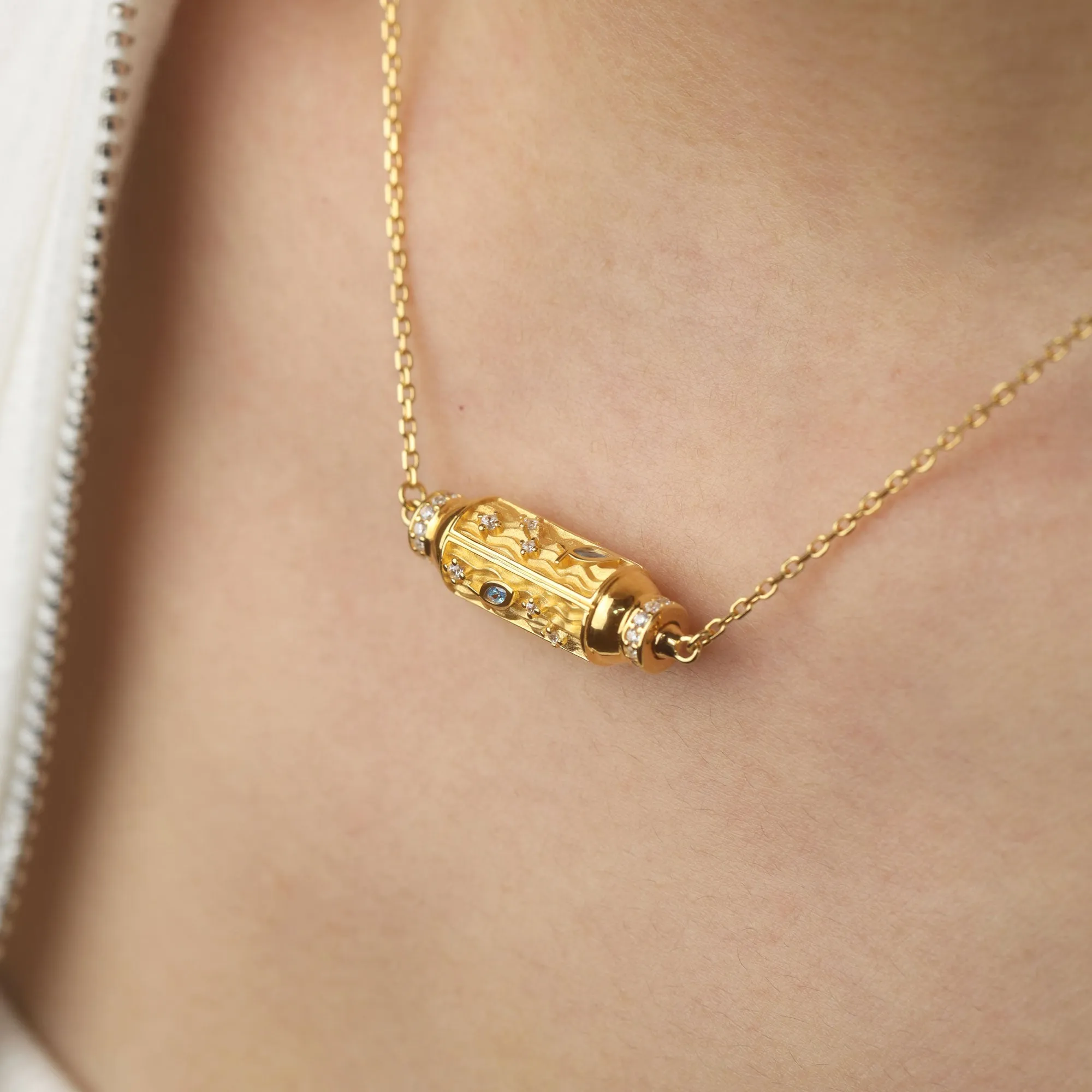 Unity Ichthys Spinner Anxiety Relief Pendant Necklace sold by Vanimy Jewelry product image thumbnail 3