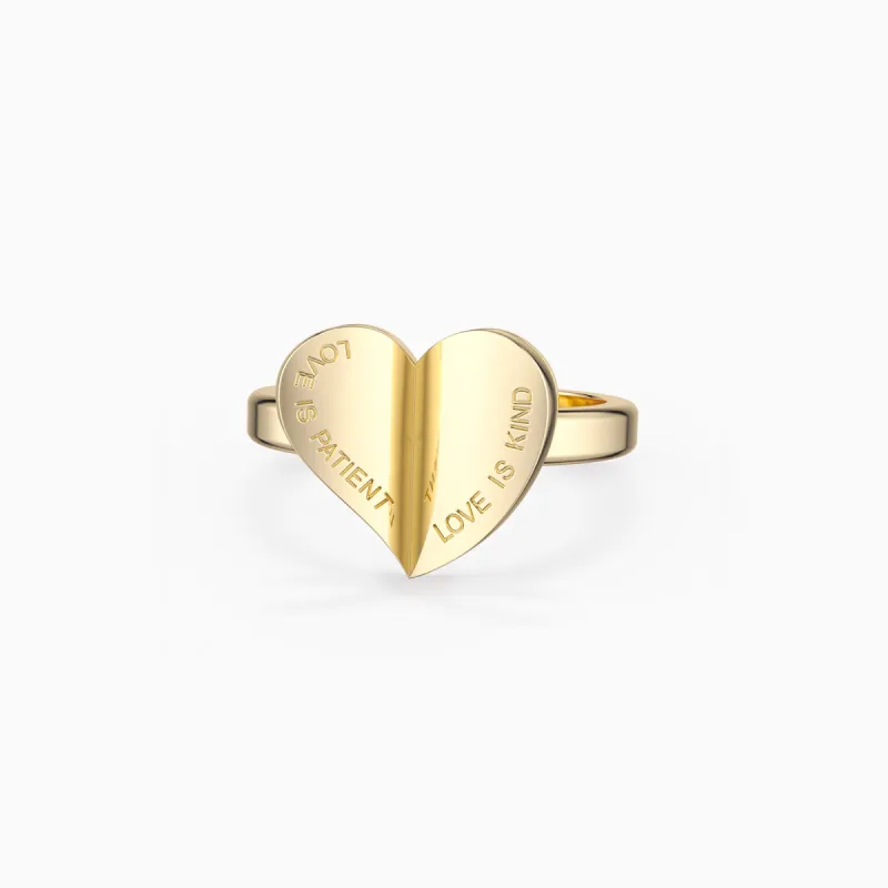 Chapters of Love Engraved Statement Ring sold by Vanimy Jewelry