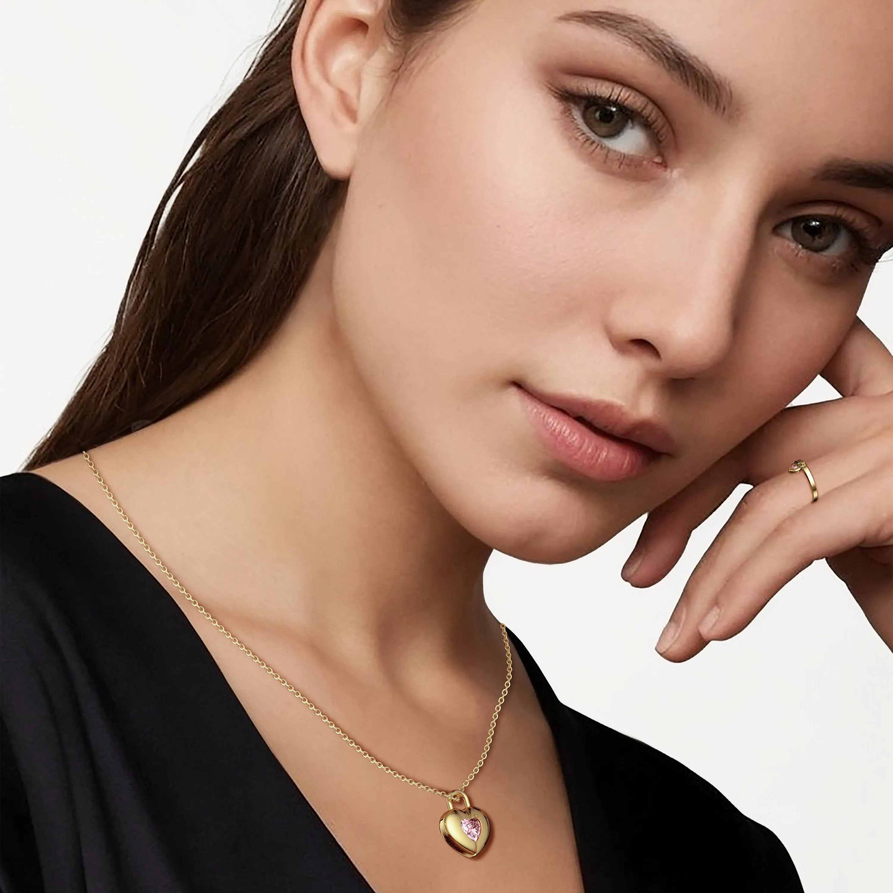 Love Lock Pendant Necklace sold by Vanimy Jewelry product image thumbnail 3