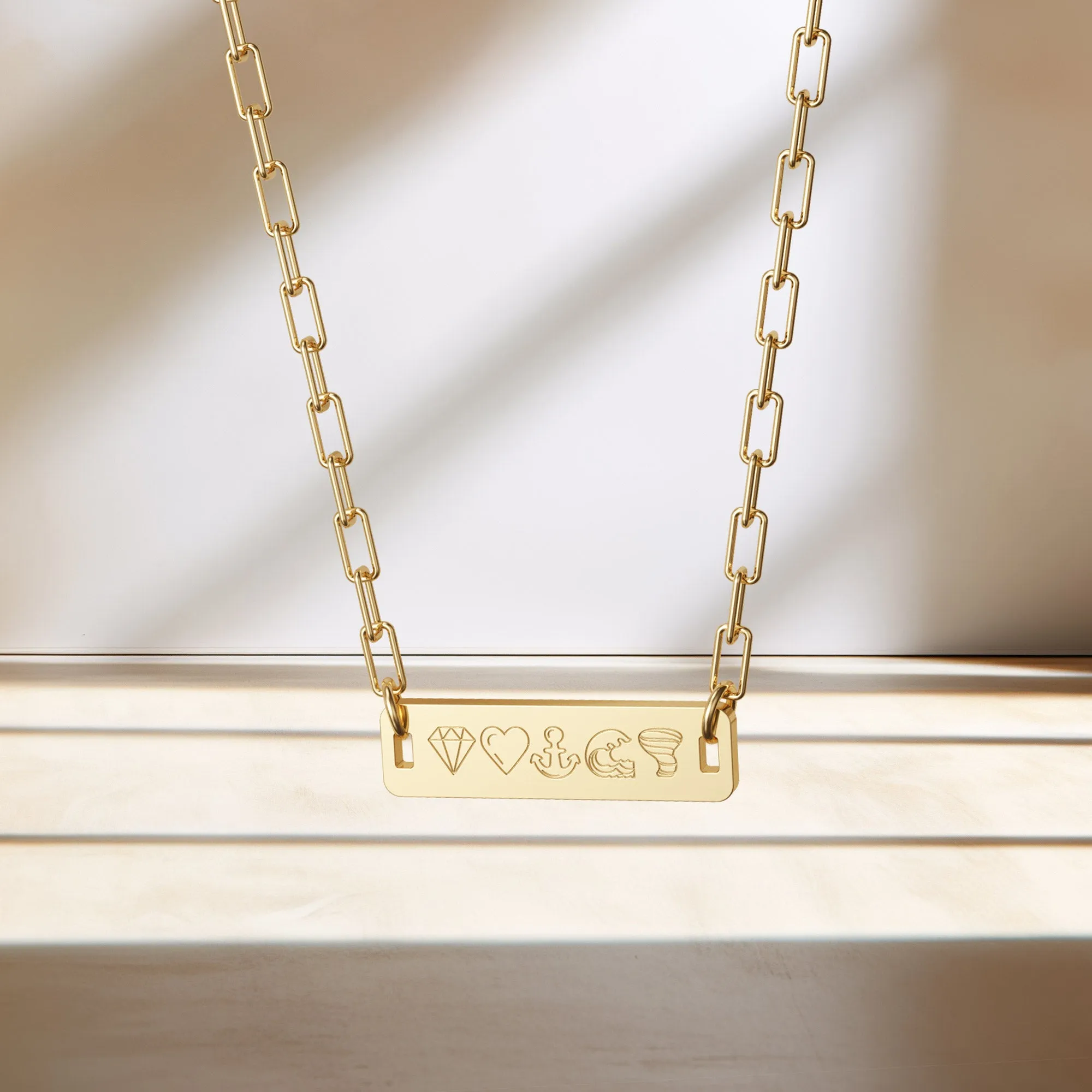 Love's Anchor Emoji Necklace sold by Vanimy Jewelry product image thumbnail 4