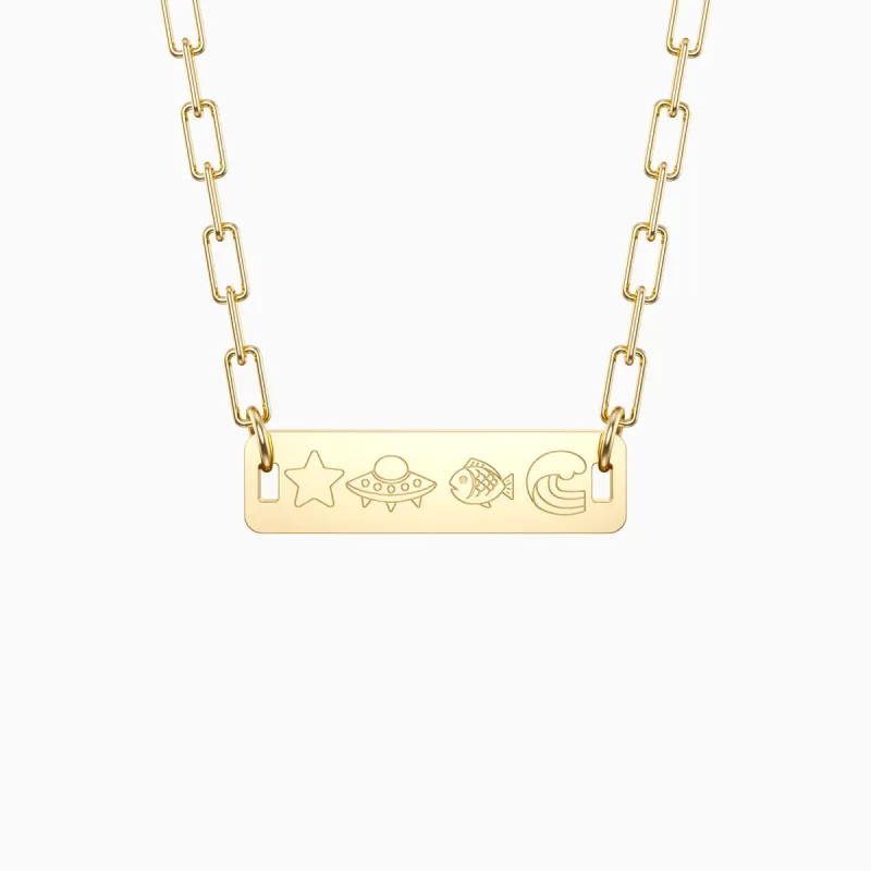 Galactic Love Token Emoji Necklace sold by Vanimy Jewelry