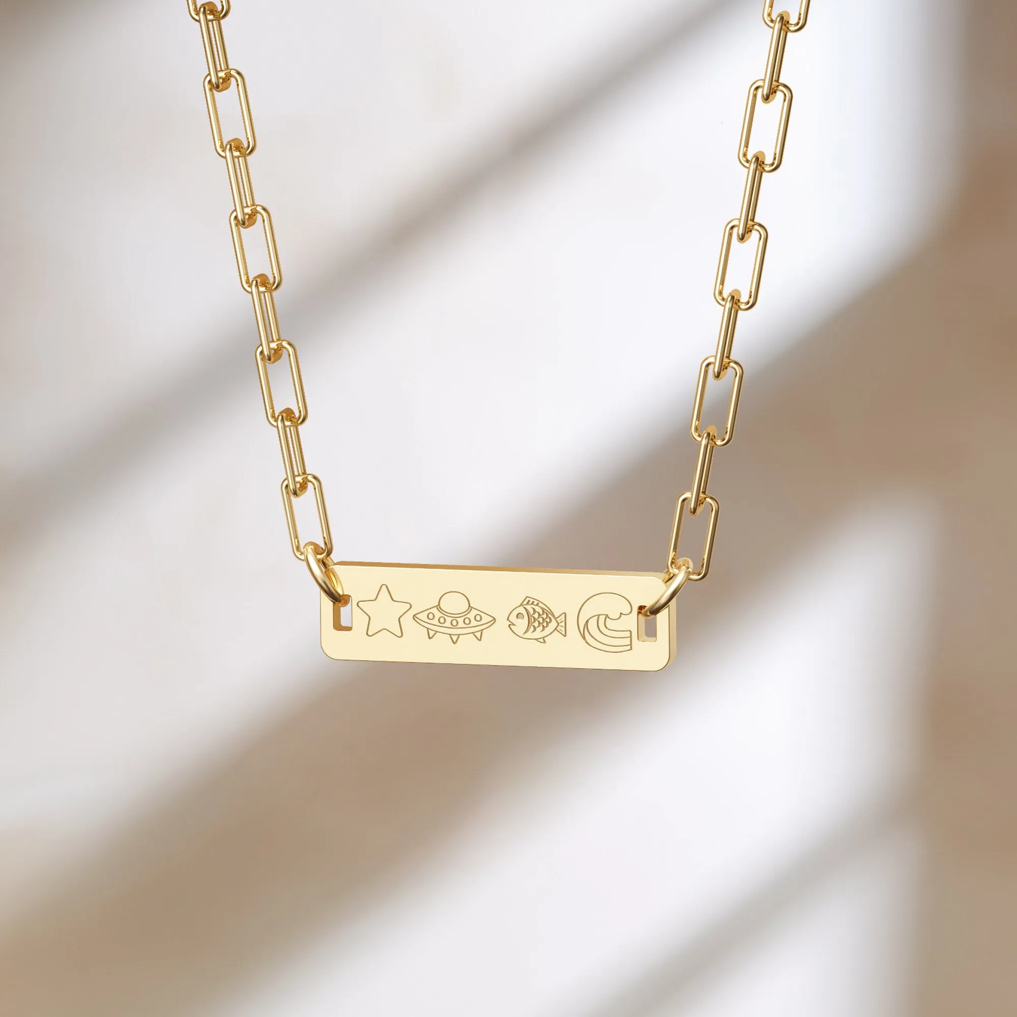 Galactic Love Token Emoji Necklace sold by Vanimy Jewelry product image thumbnail 3