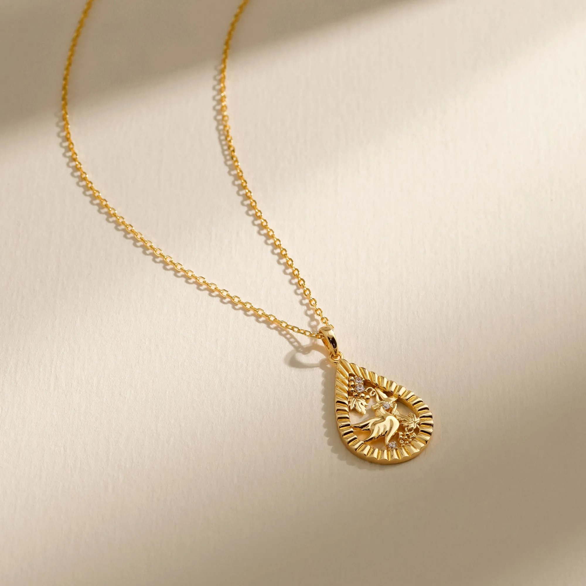 Parable of the Workers in the Vineyard Dove Cross Pear Pendant Necklace sold by Vanimy Jewelry product image thumbnail 3