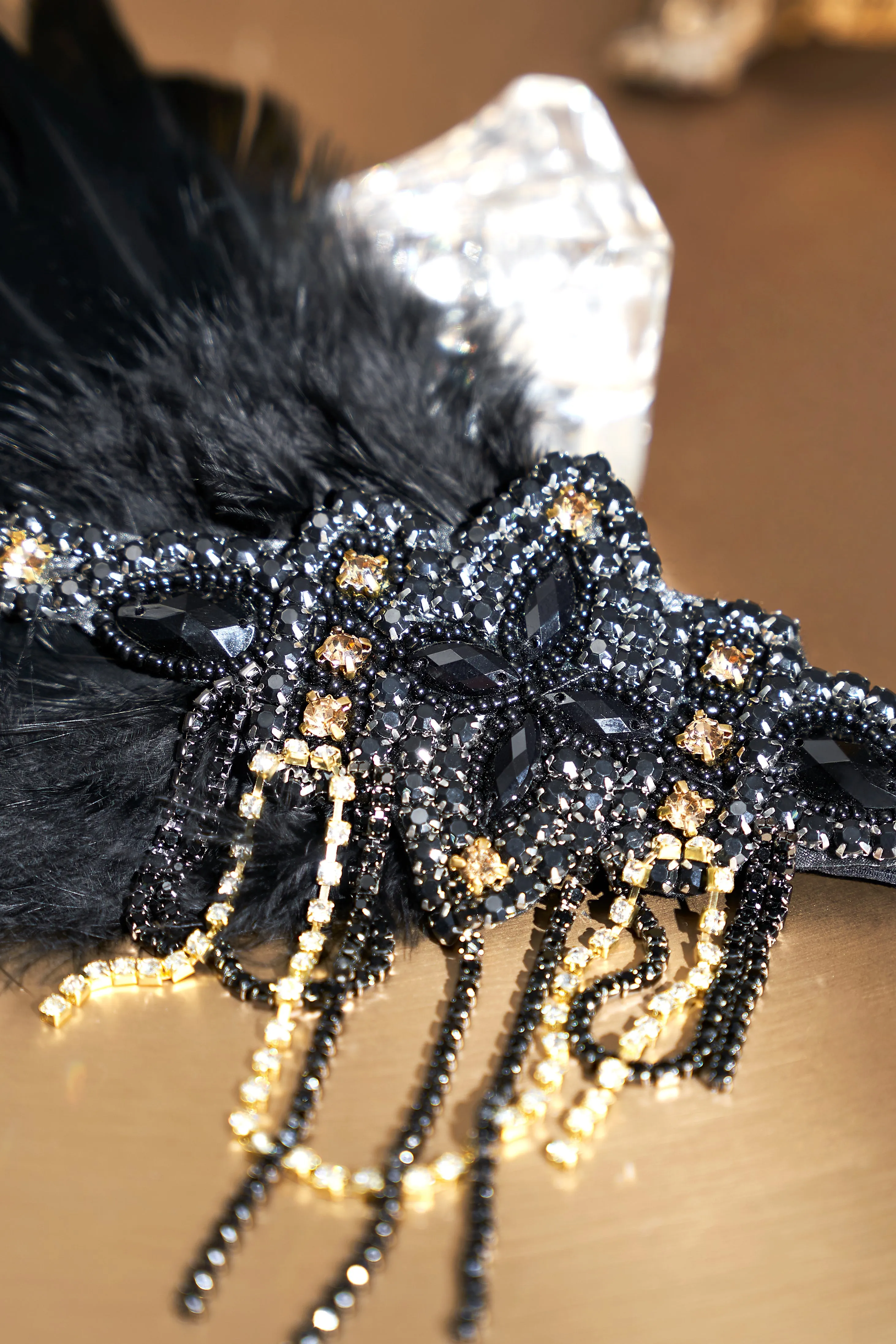 Glitter Rhinestone Chain Headband sold by BABEYOND product image thumbnail 4