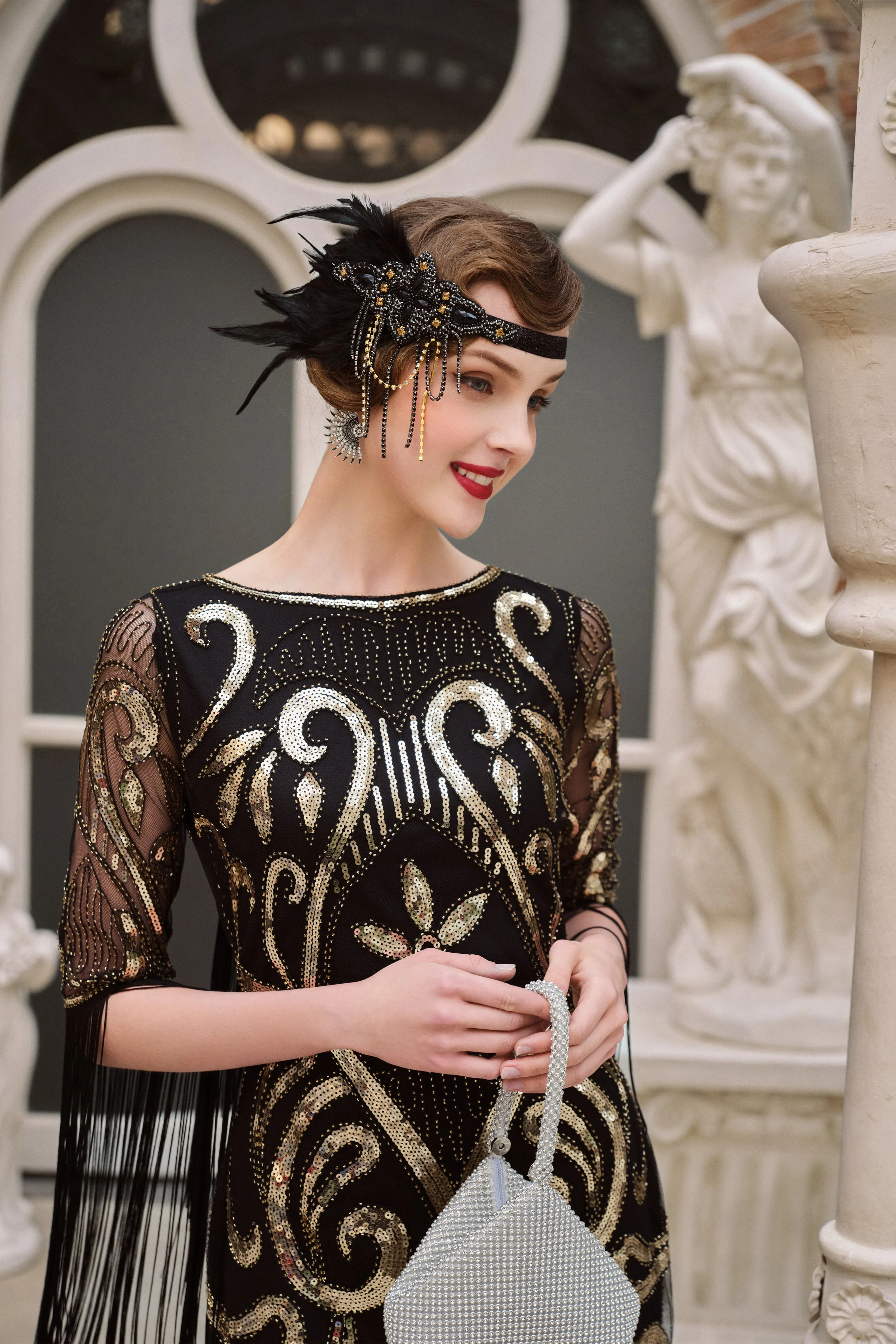 Glitter Rhinestone Chain Headband sold by BABEYOND product image thumbnail 2