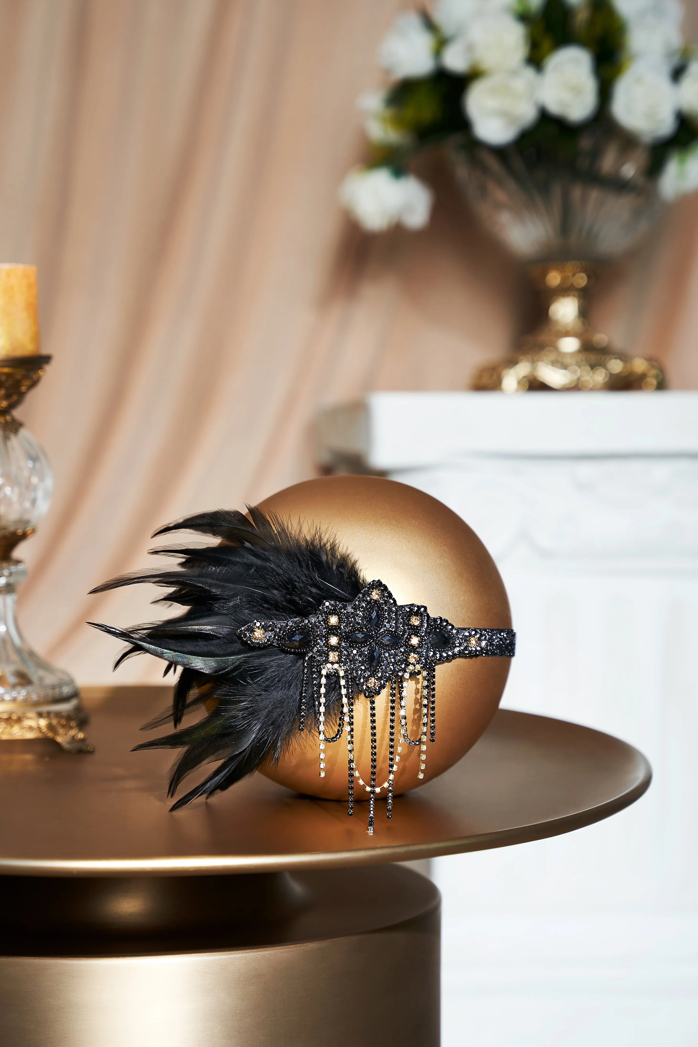 Glitter Rhinestone Chain Headband sold by BABEYOND product image thumbnail 5