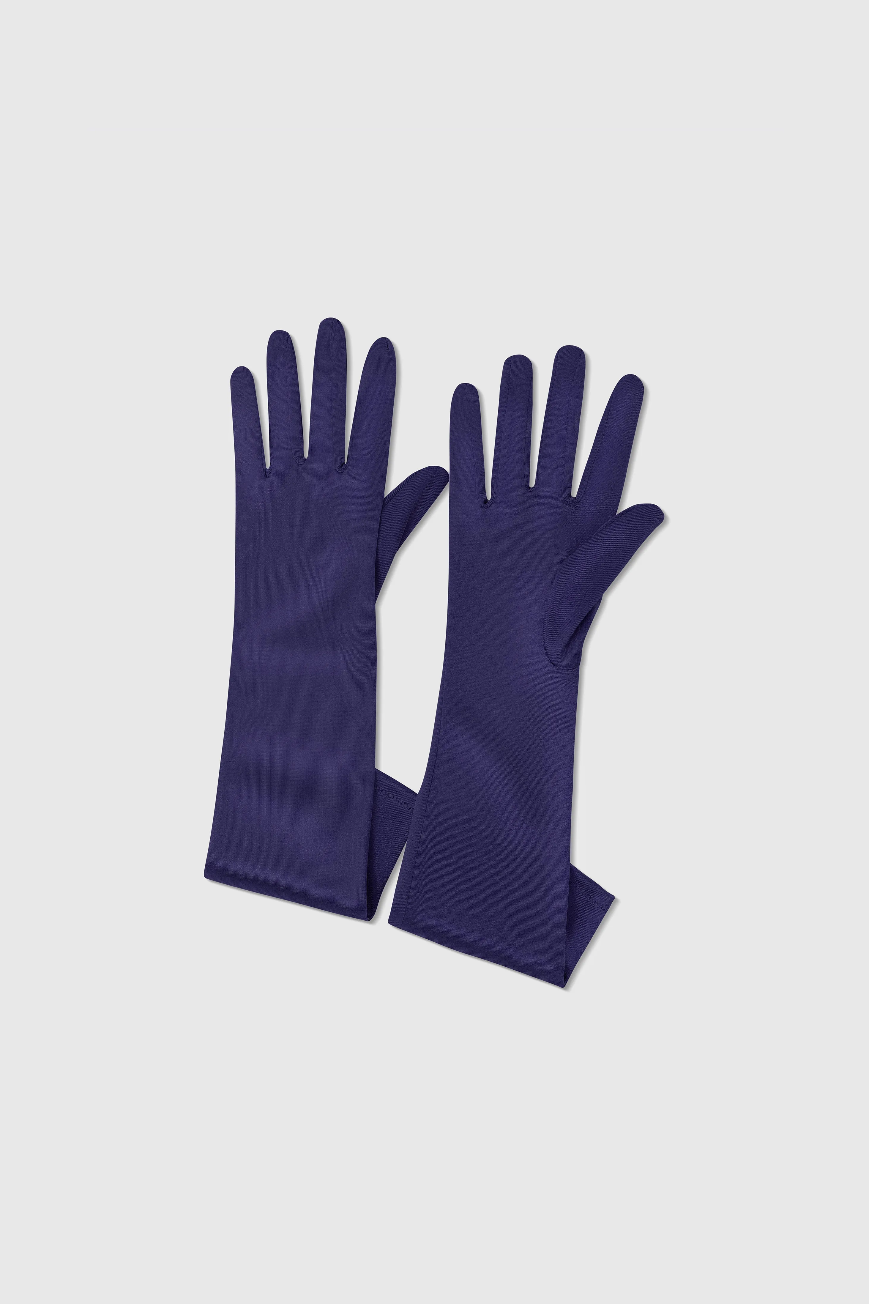 15" Long Satin Stretchy Flapper Gloves sold by BABEYOND product image thumbnail 4