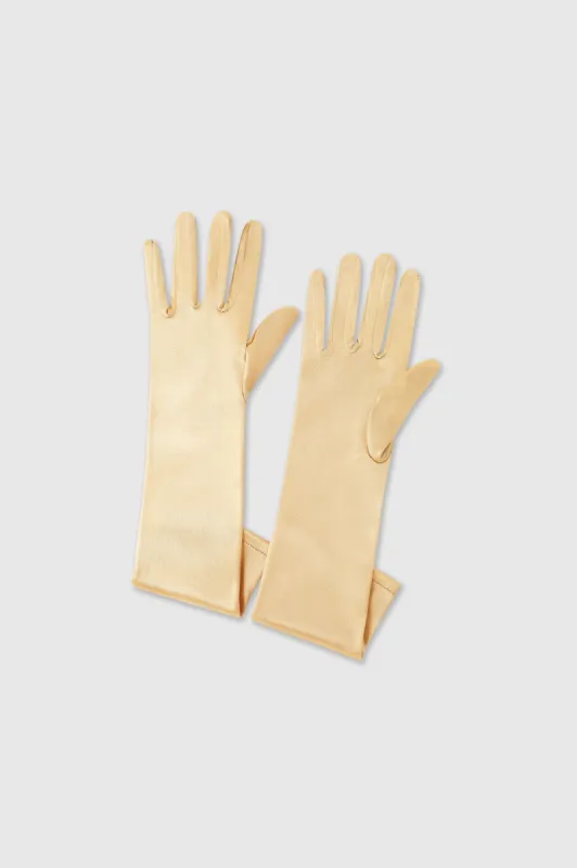 15" Long Satin Stretchy Flapper Gloves sold by BABEYOND