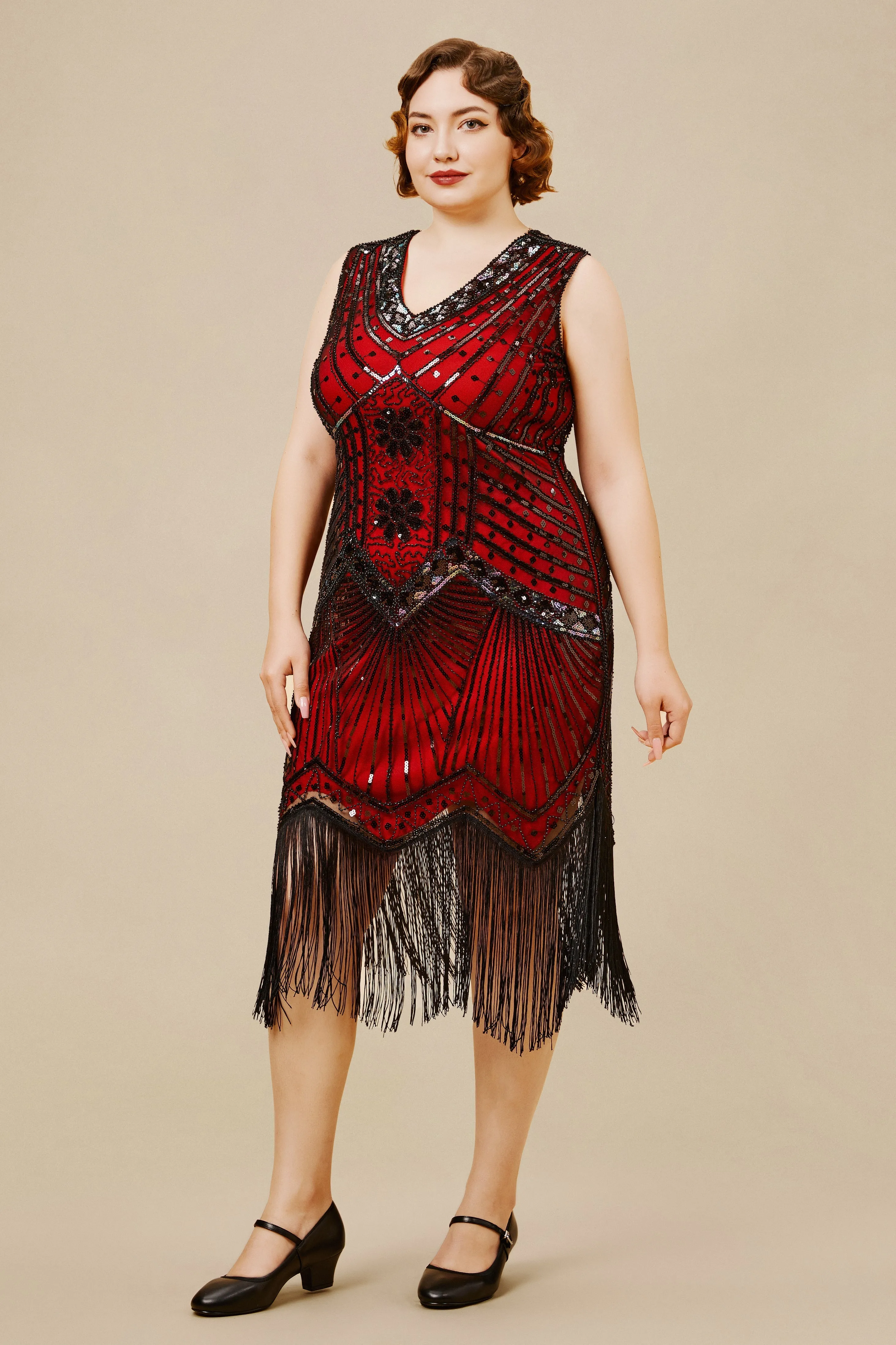 Vintage Sleeveless Cocktail Party Plus Size Dress sold by BABEYOND product image thumbnail 3