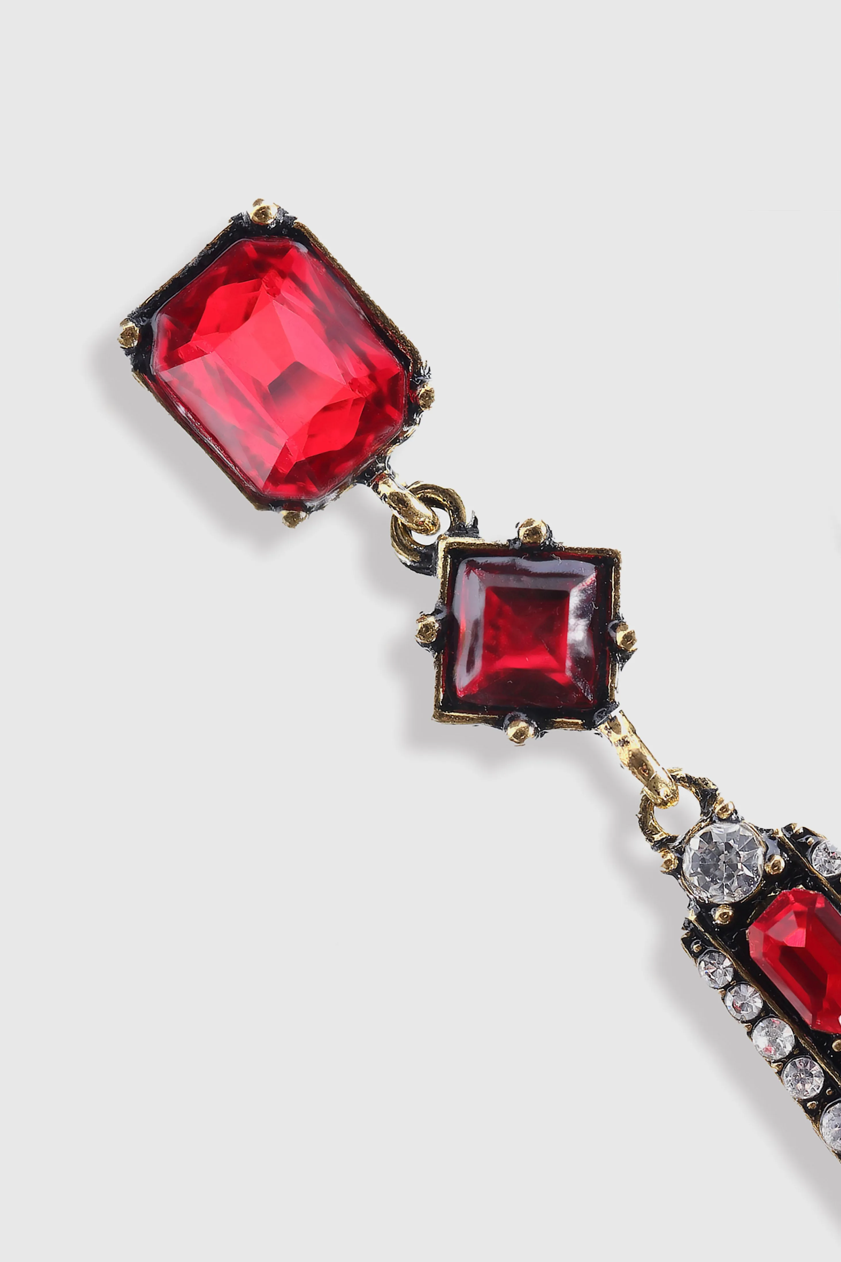 Art-Deco Rhinestone Studded Earrings sold by BABEYOND product image thumbnail 5