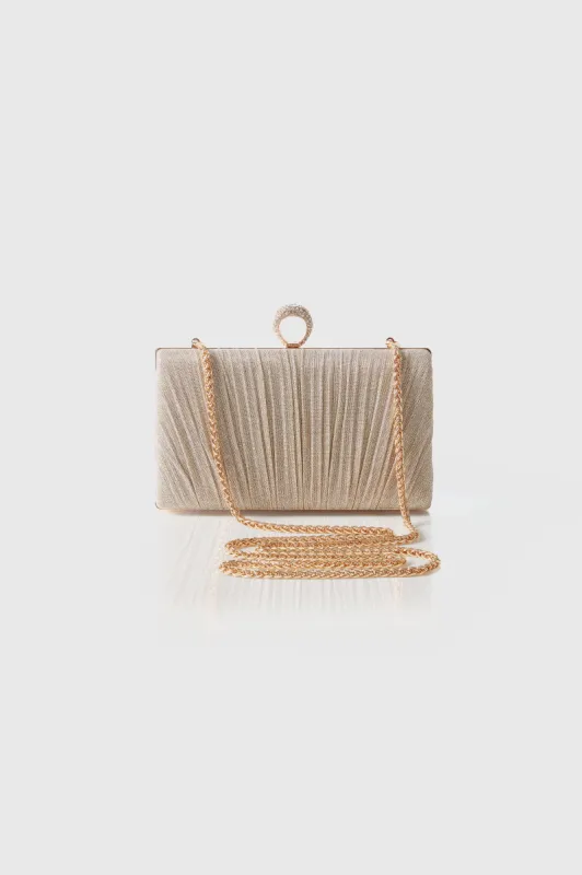 Glamorous Glitter Pleated Clutch Purse sold by BABEYOND