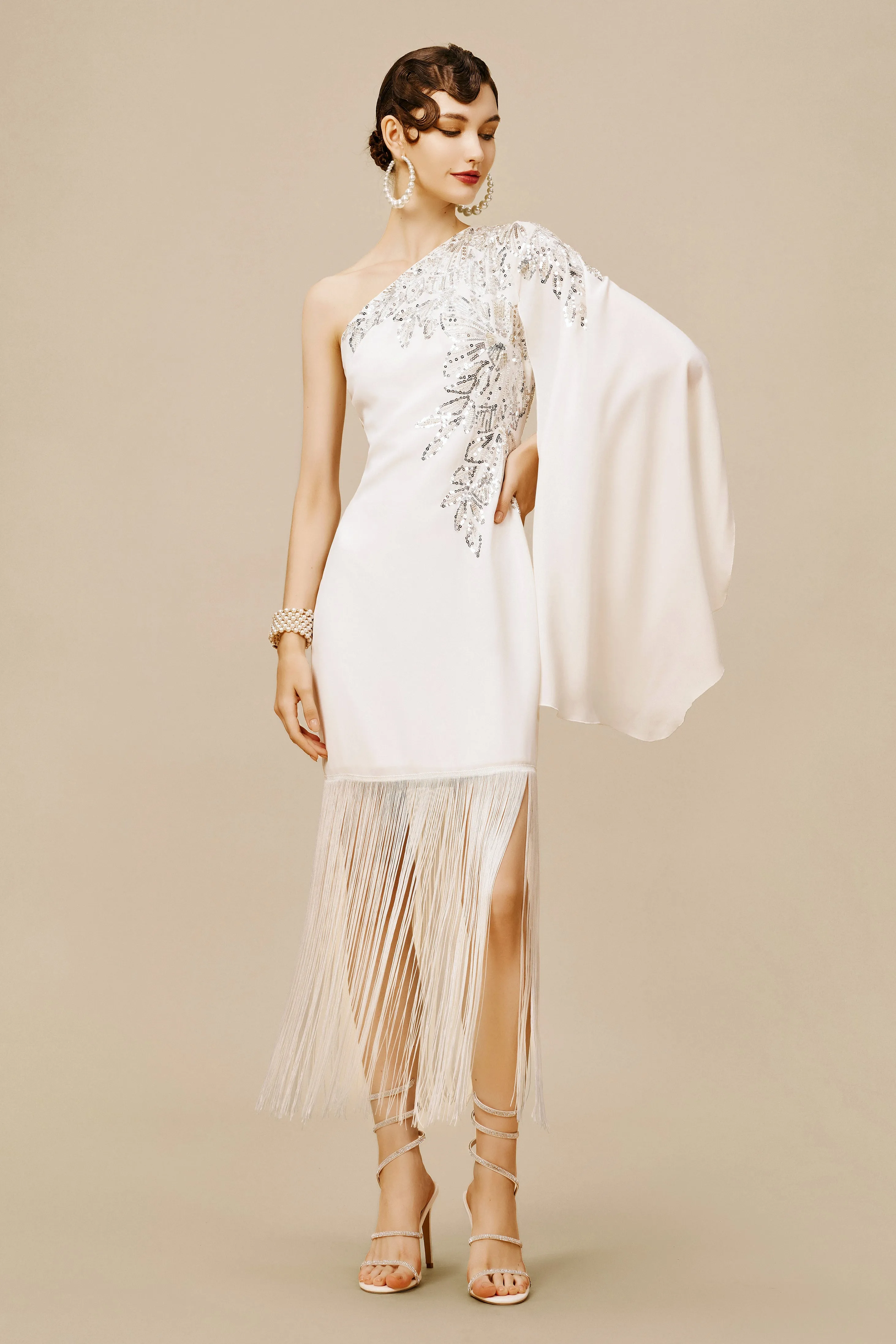 The Story of an Awakening Fringe Crepe Evening Gown sold by BABEYOND