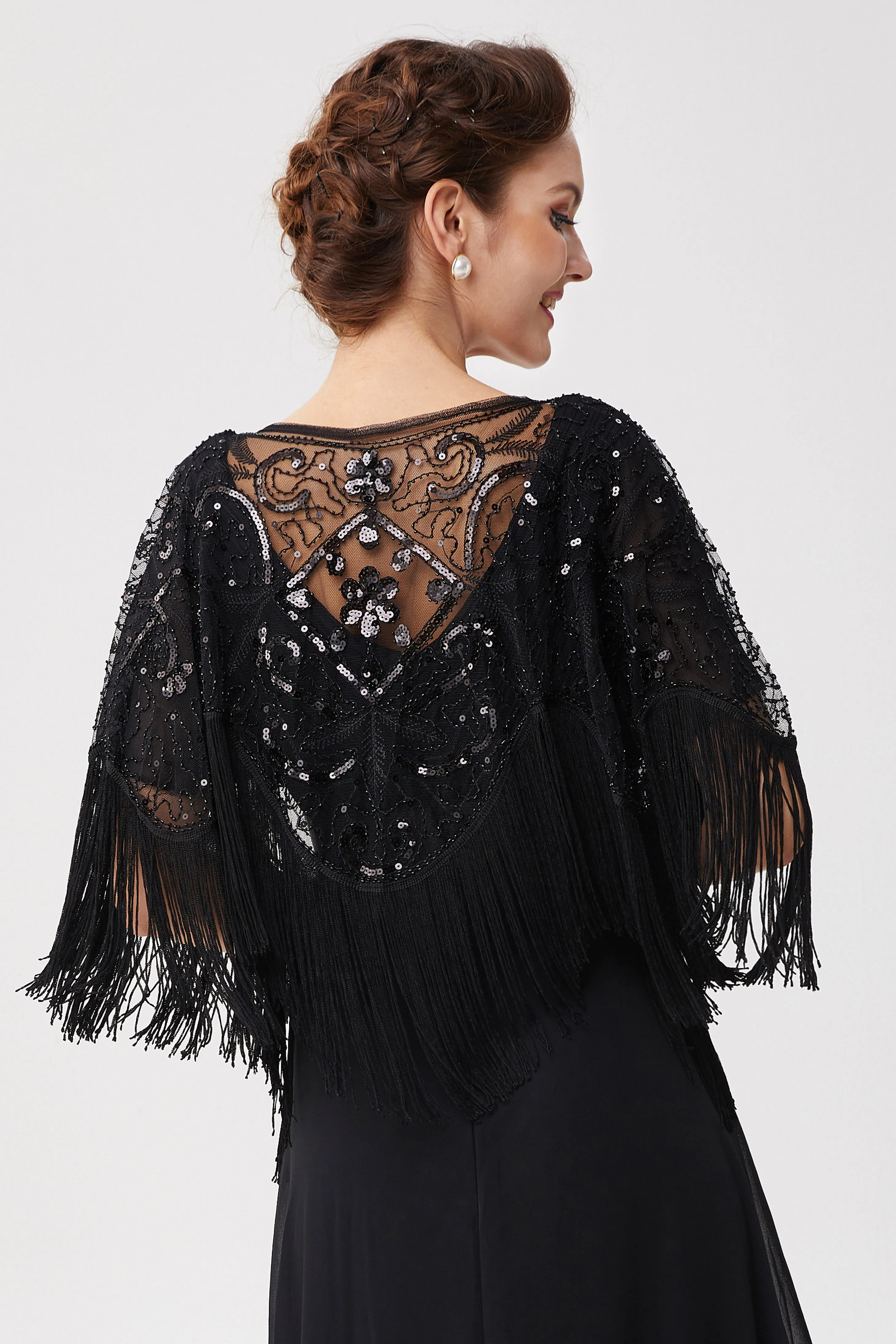 1920s Beaded Sequin Flapper Shawl sold by BABEYOND product image thumbnail 5