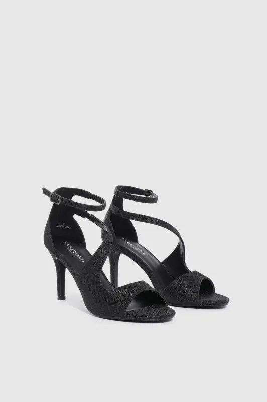 Glitter Open Toe Retro High Heels sold by BABEYOND