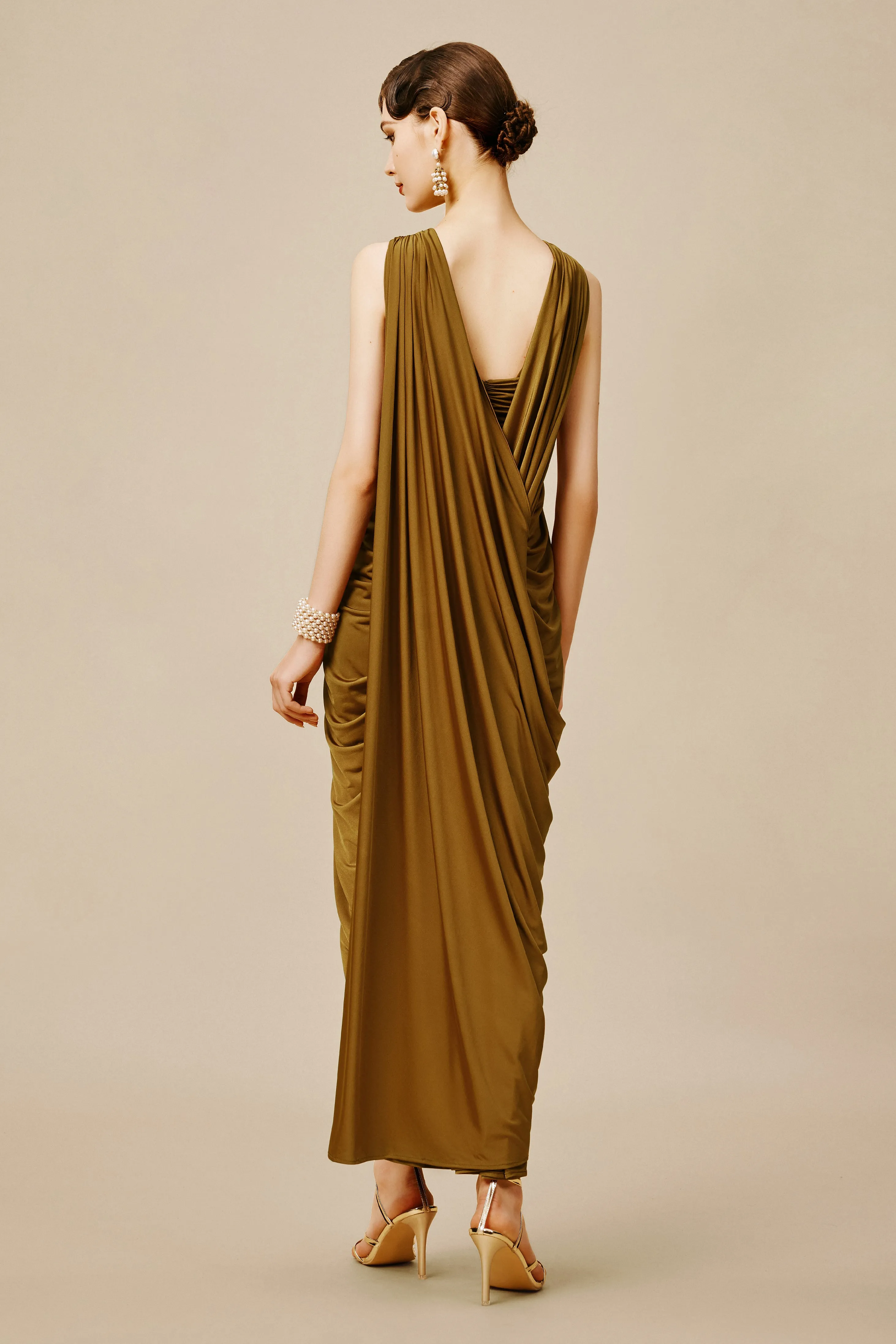 The Story of an Awakening Crisscross-Draped Evening Gown sold by BABEYOND product image thumbnail 4