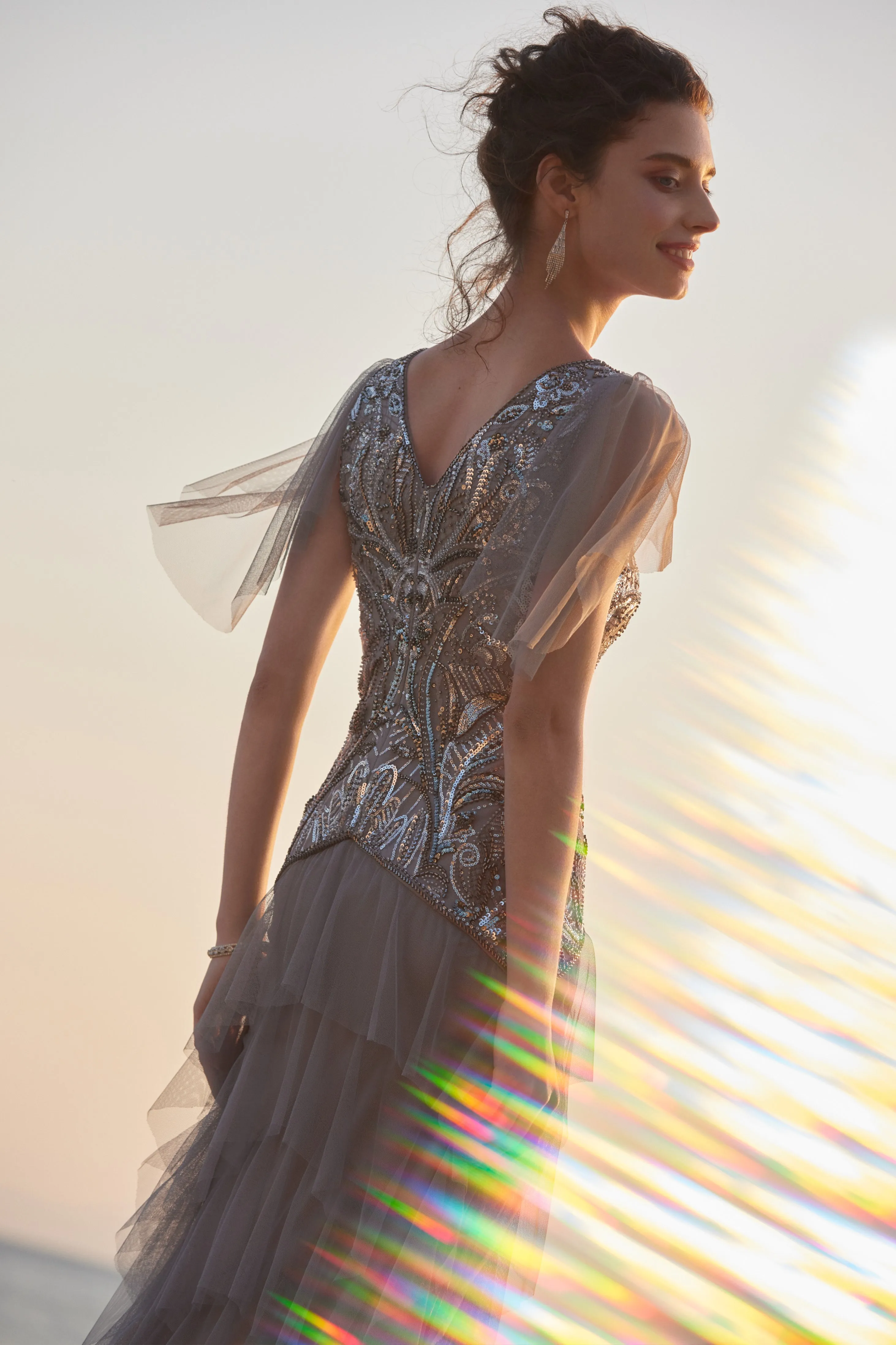 Romantic Irregular Ruffle Hem Evening Gown sold by BABEYOND product image thumbnail 5