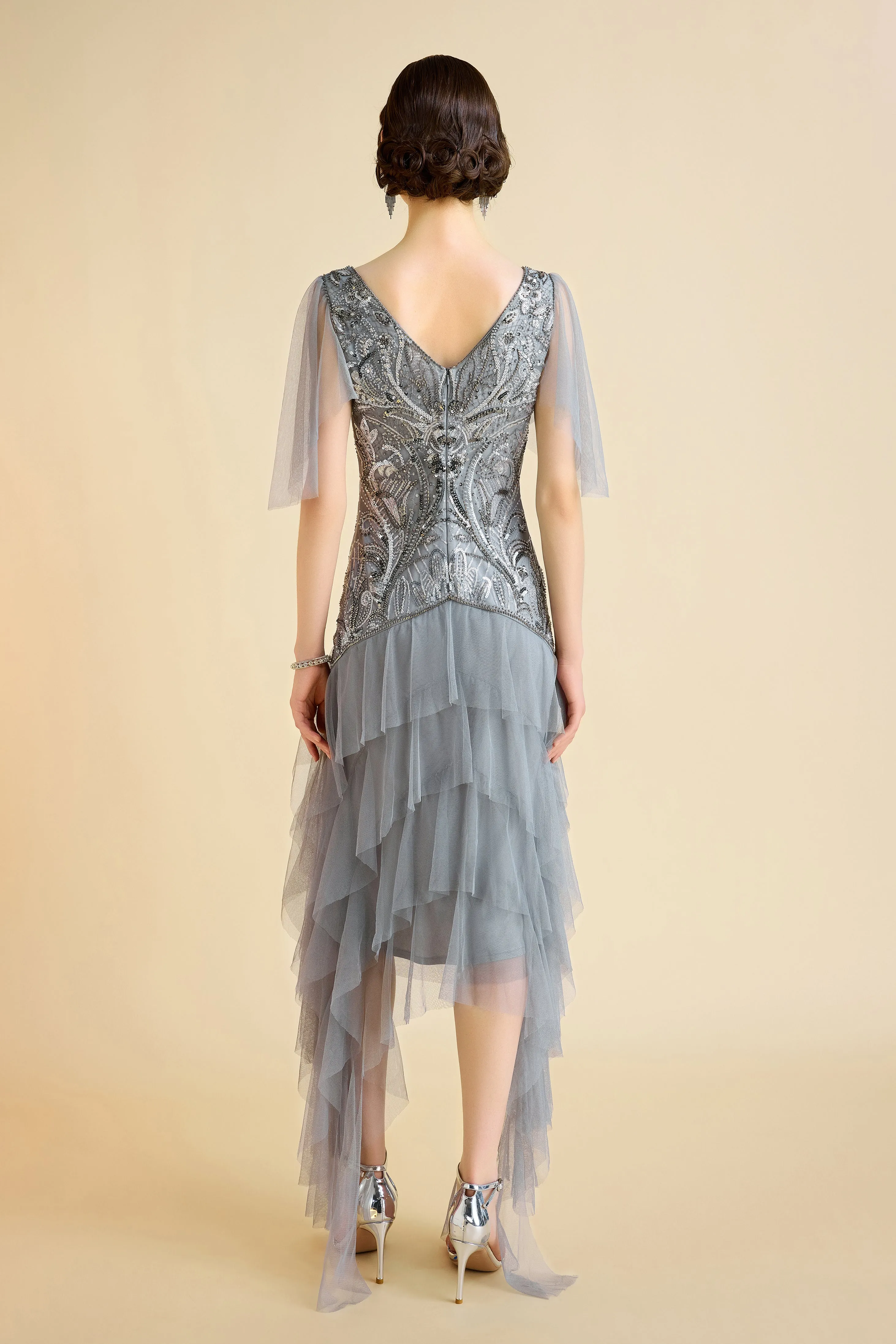 Romantic Irregular Ruffle Hem Evening Gown sold by BABEYOND product image thumbnail 2
