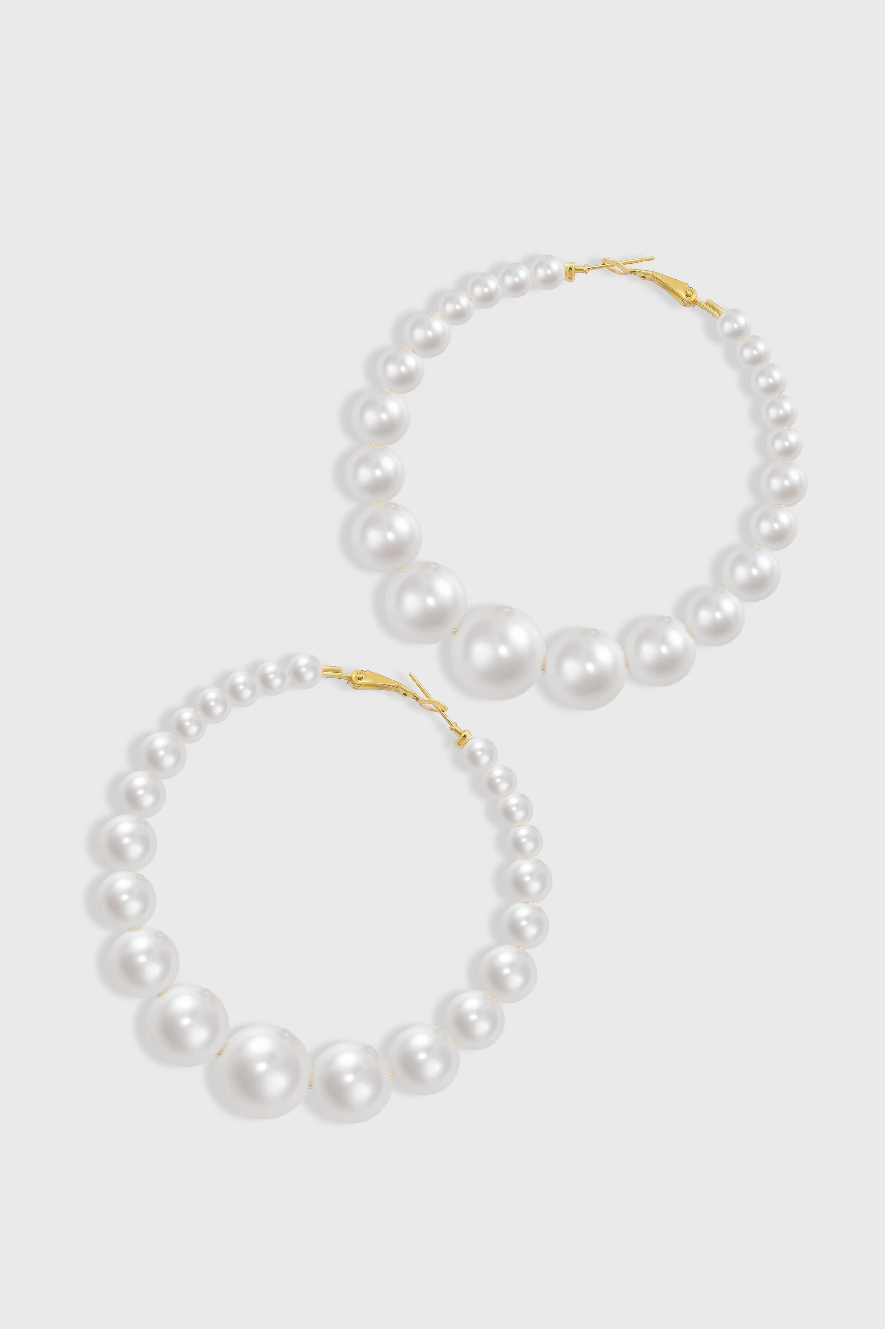 Gorgeous Pearl Hoop Earrings sold by BABEYOND