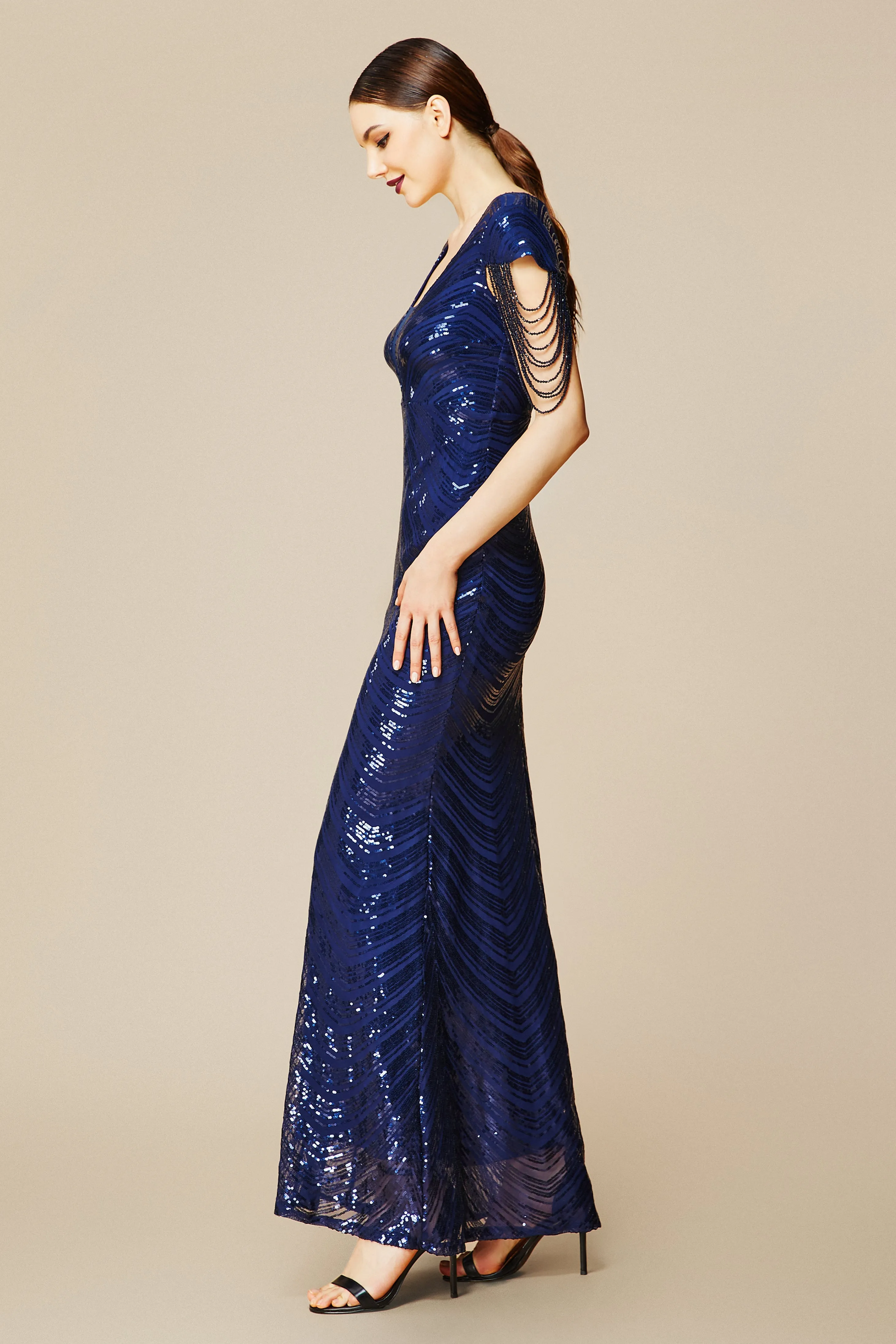 Scoop Neck Iridescent Sequin Dress sold by BABEYOND product image thumbnail 3