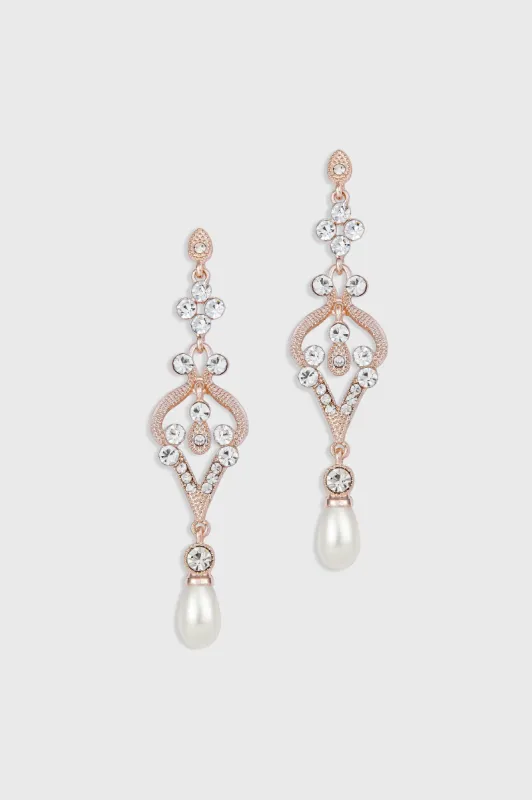 Elegant Retro Crystal Embellished Earrings sold by BABEYOND