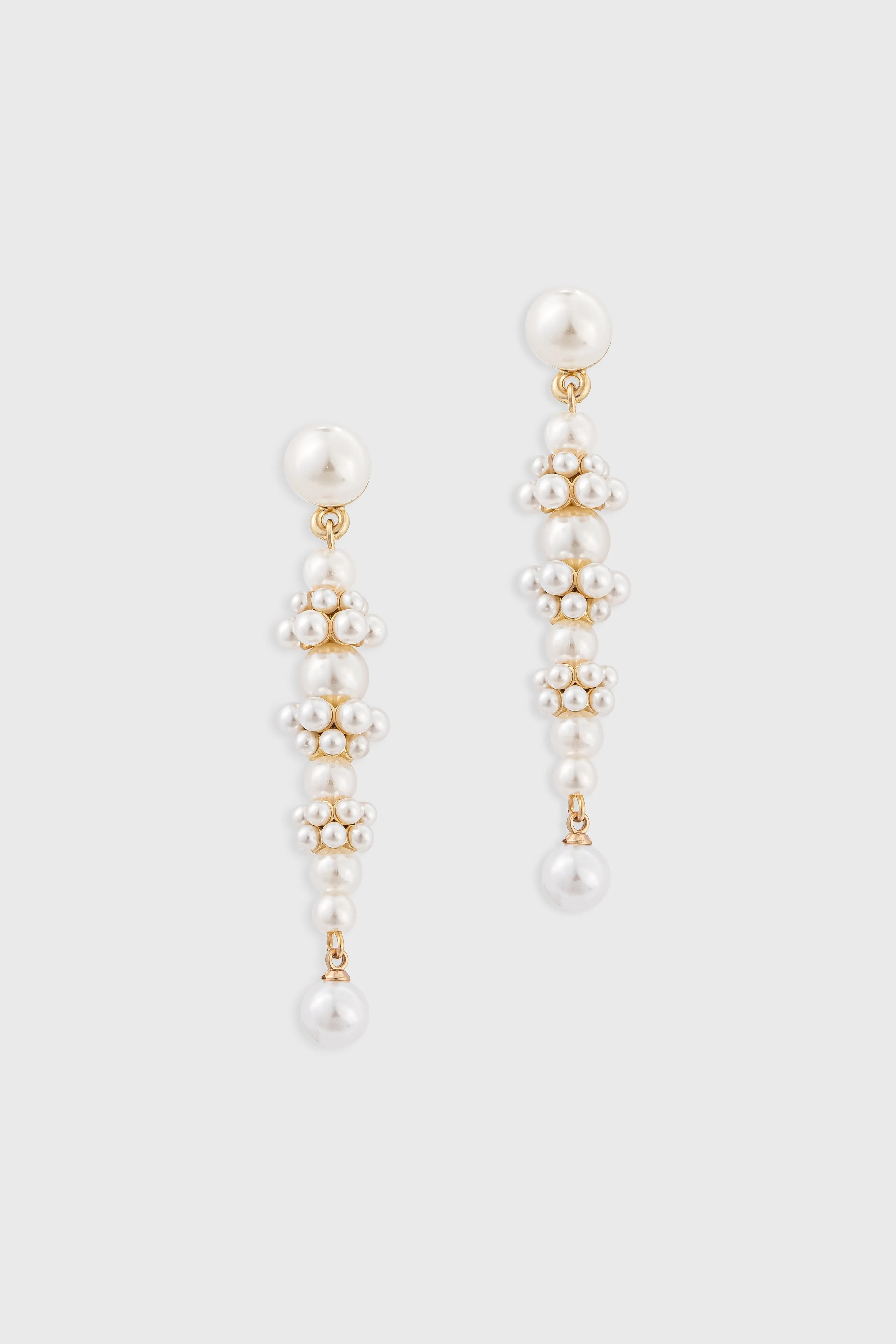 Pearl Cascading Drop Earrings sold by BABEYOND