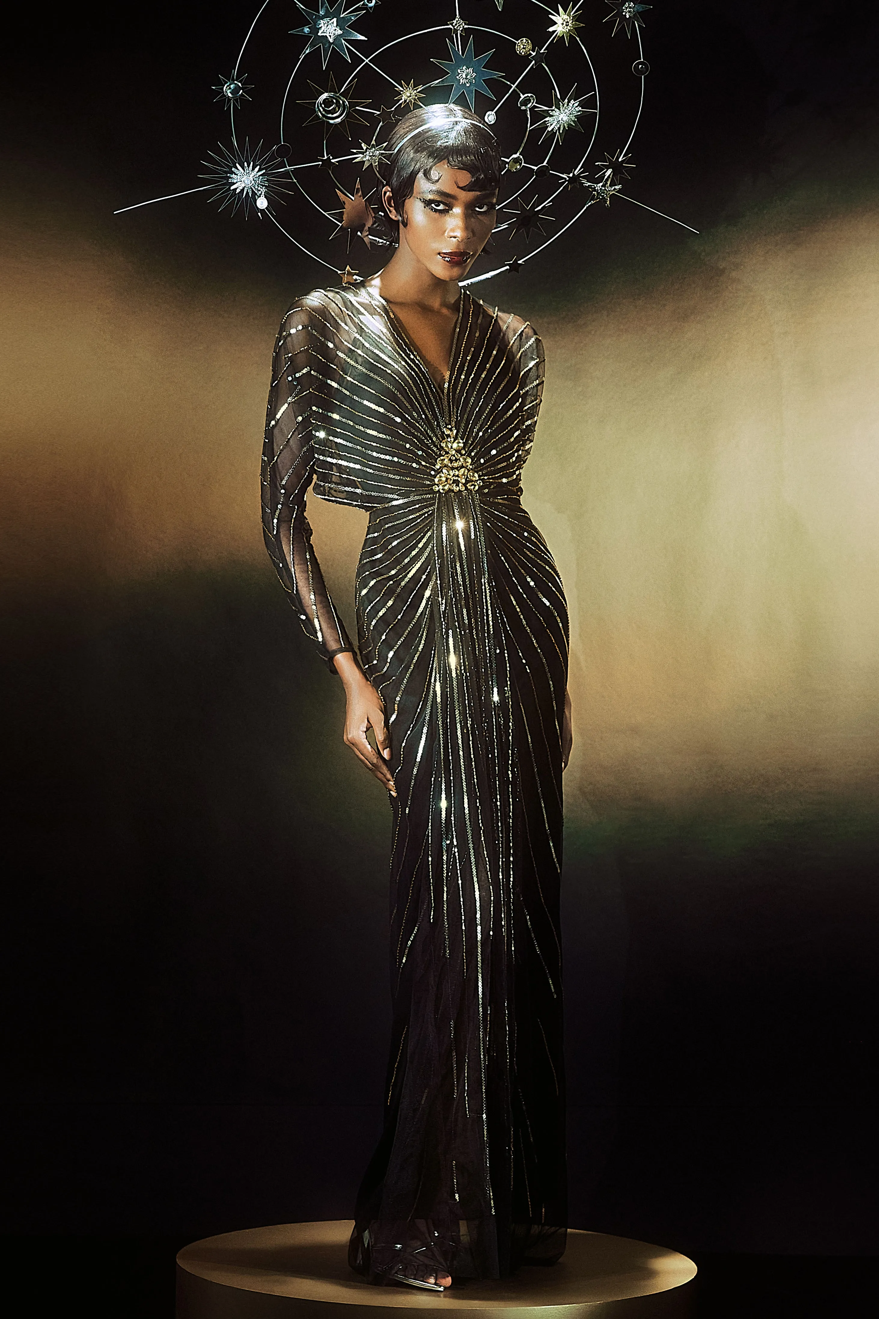 Zouzou Crystal-Encrusted Plus Size Evening Gown sold by BABEYOND product image thumbnail 4