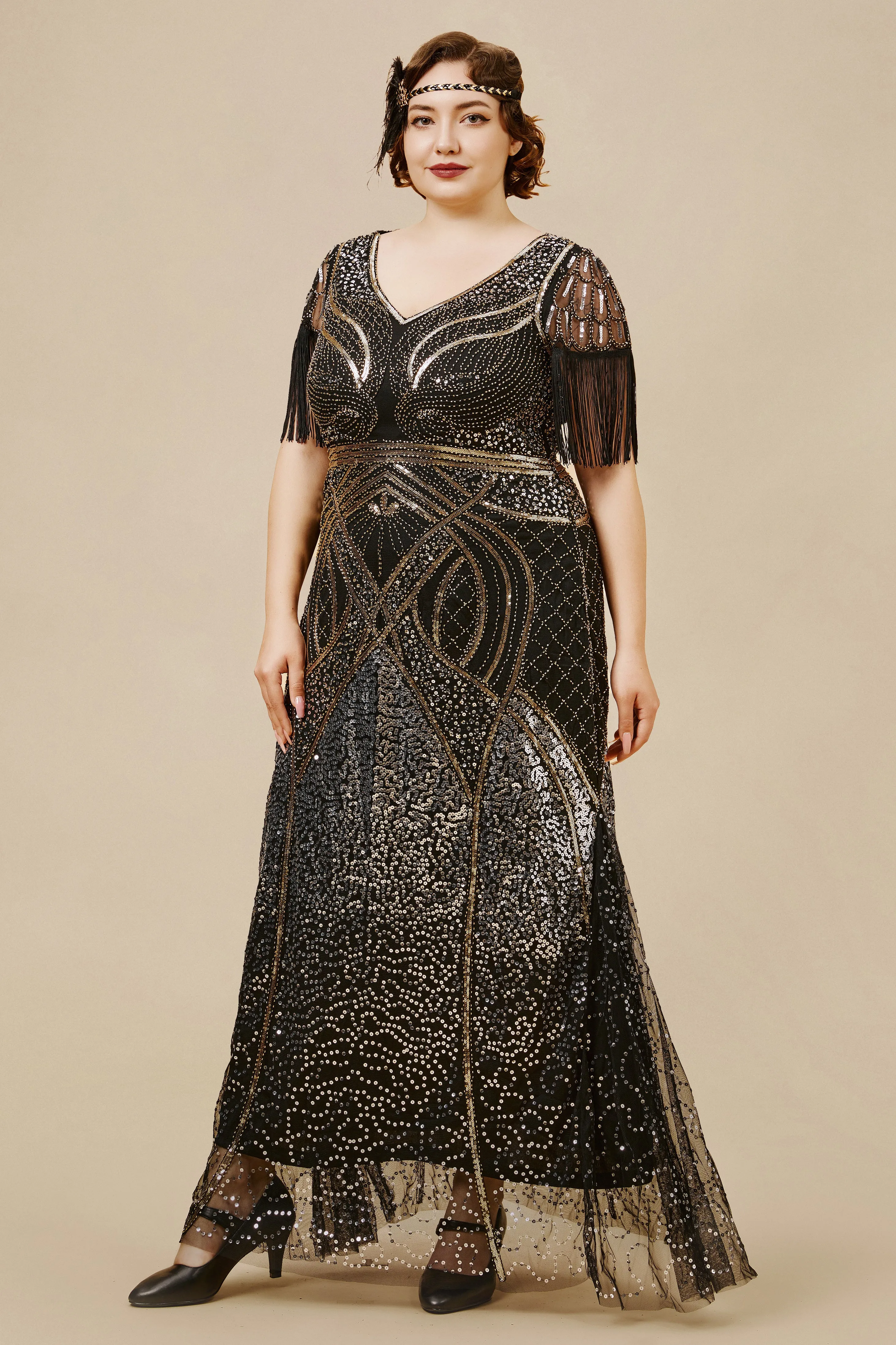 Mermaid Hem Maxi Bodycon Cocktail Plus Size Dress sold by BABEYOND product image thumbnail 3