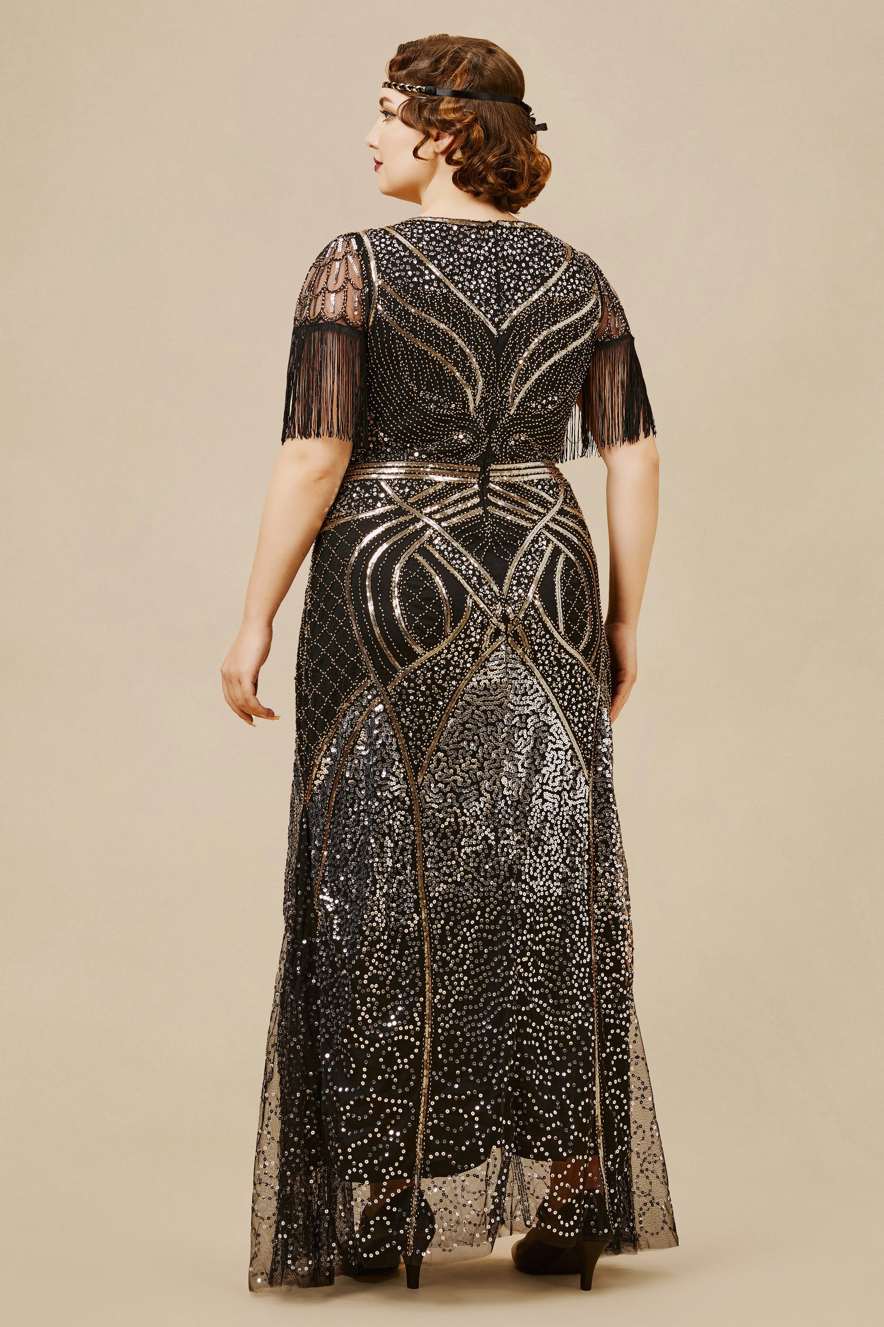 Mermaid Hem Maxi Bodycon Cocktail Plus Size Dress sold by BABEYOND product image thumbnail 2