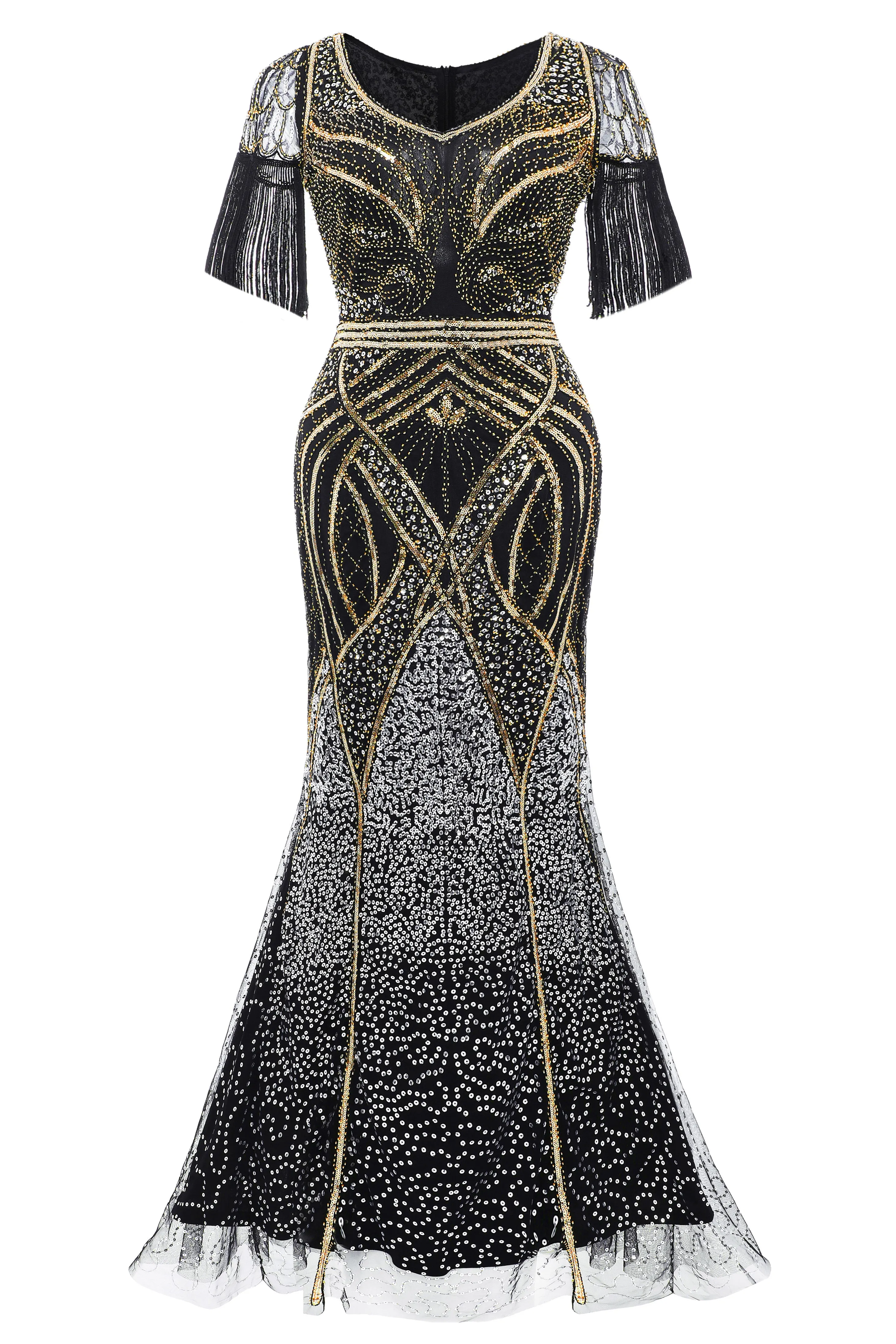 Mermaid Hem Maxi Bodycon Cocktail Plus Size Dress sold by BABEYOND product image thumbnail 4