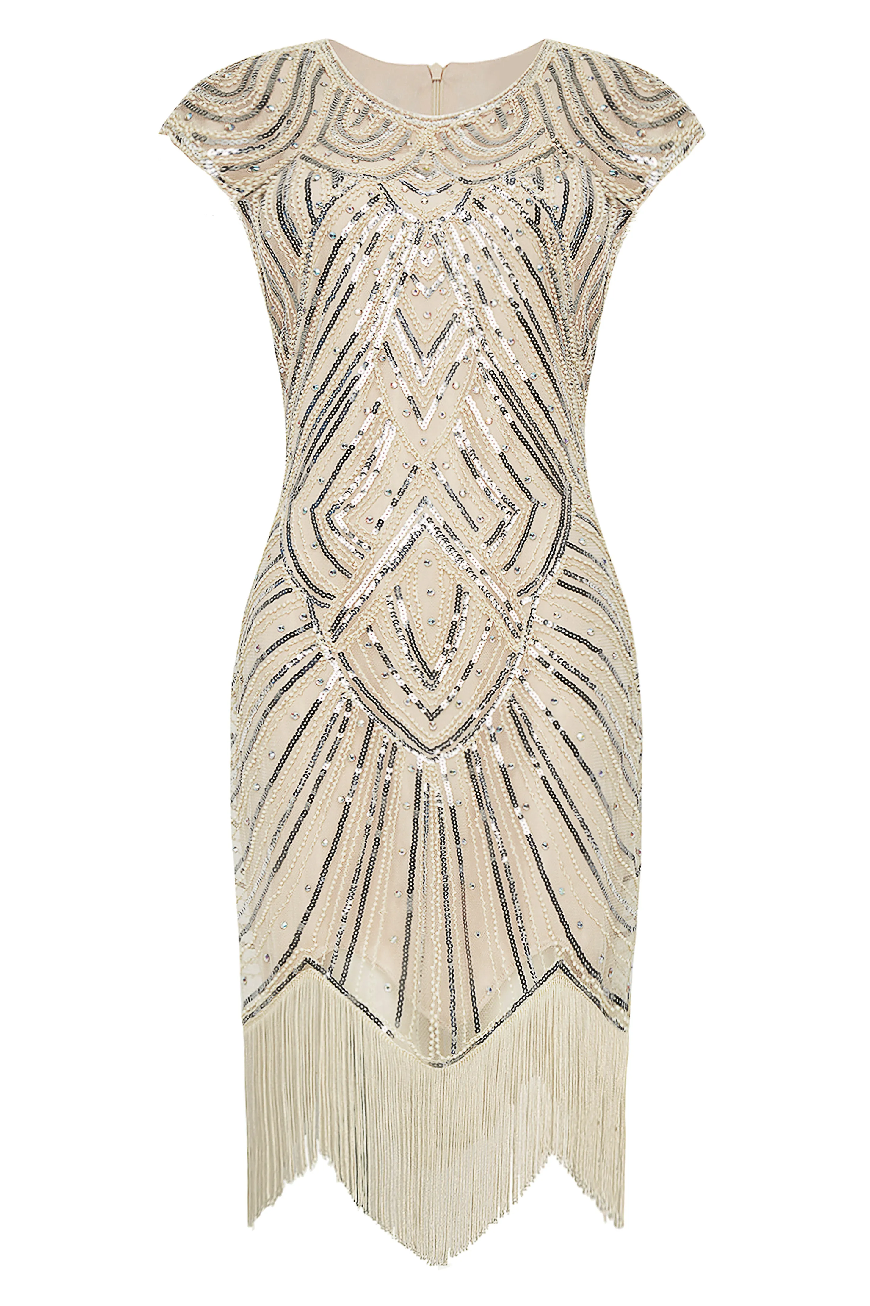 Embellished Sequin Cap Sleeves Dress sold by BABEYOND product image thumbnail 5