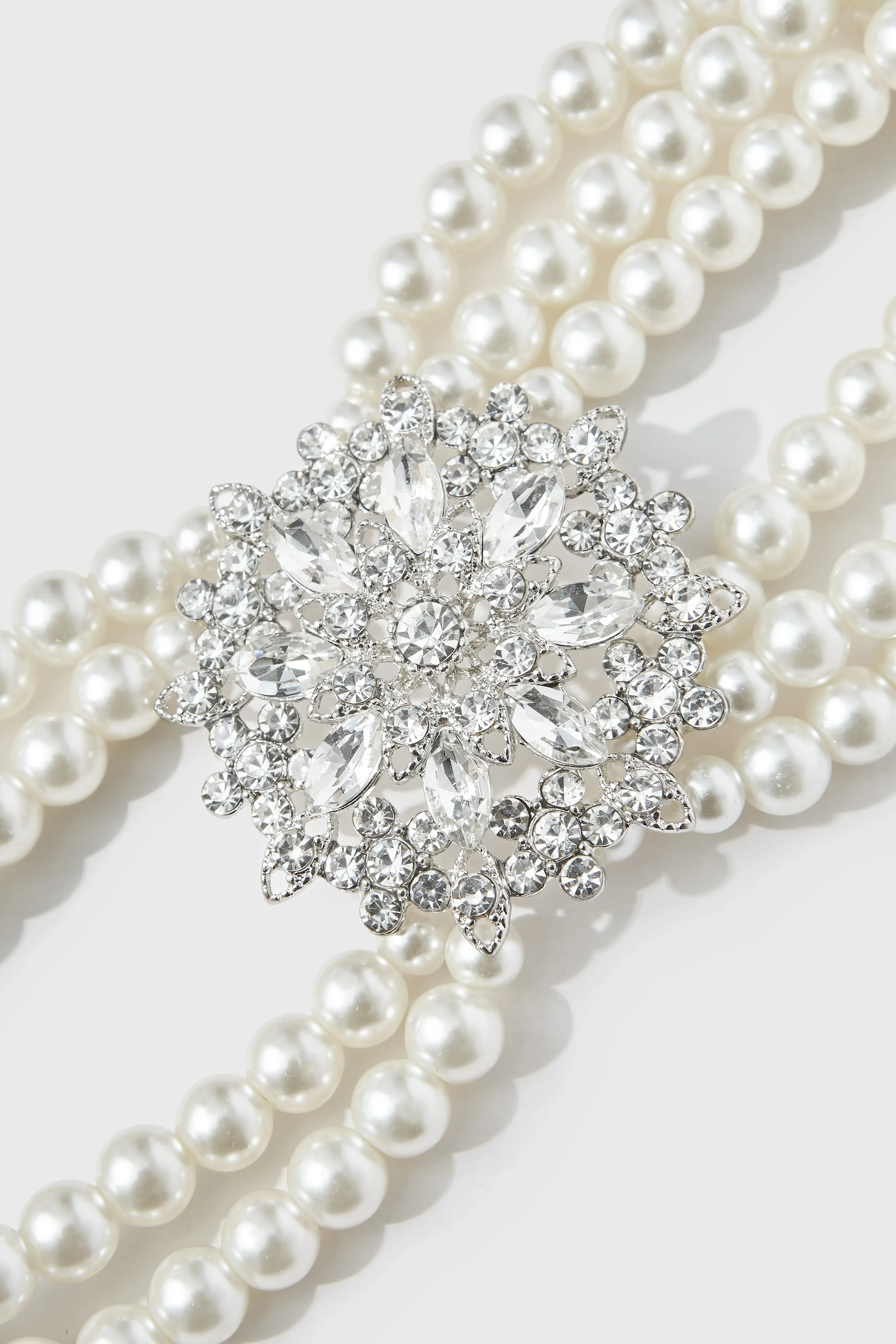 Multilayer Zircon Pearl Elastic Bracelet sold by BABEYOND product image thumbnail 2