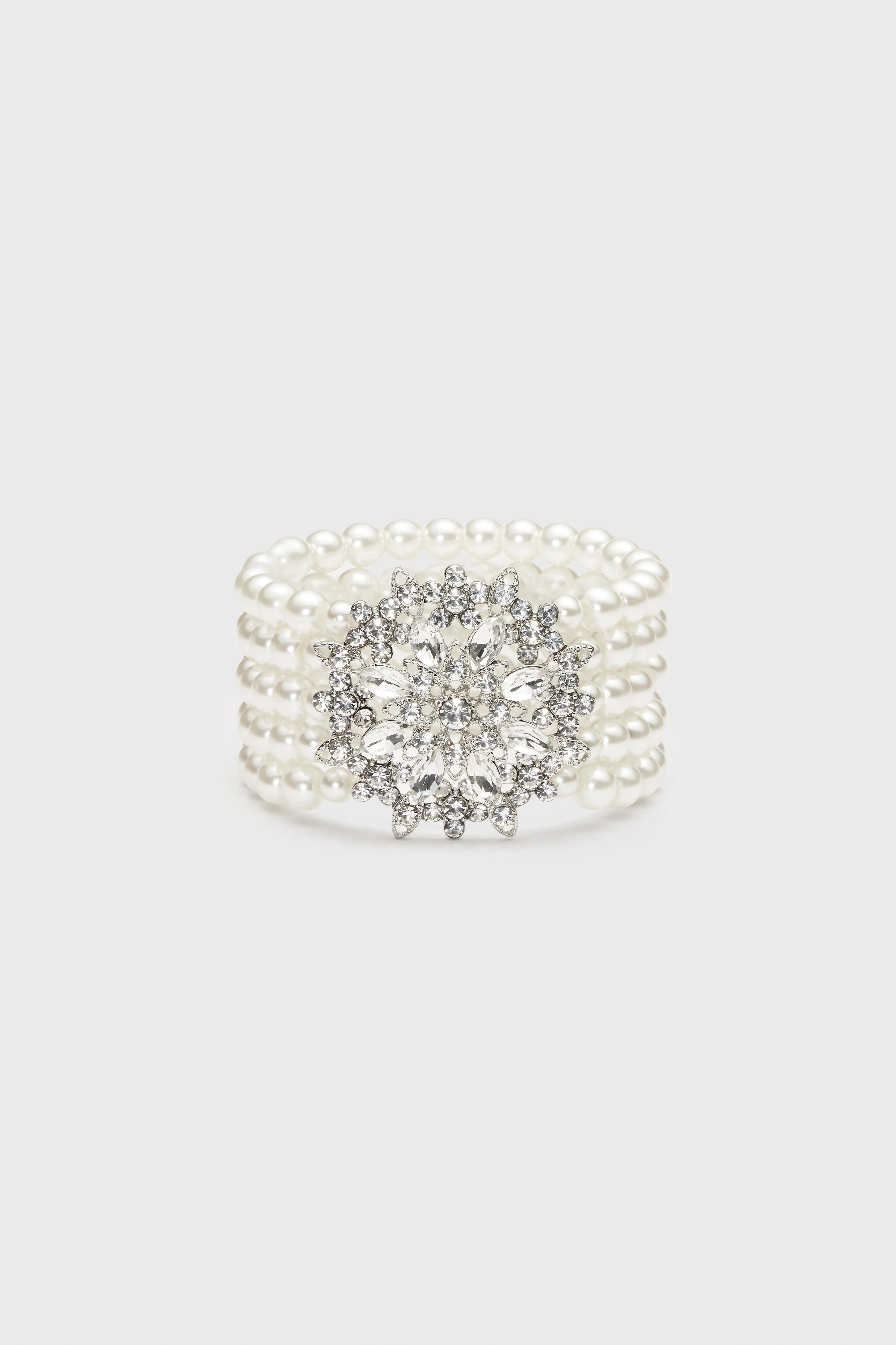 Multilayer Zircon Pearl Elastic Bracelet sold by BABEYOND