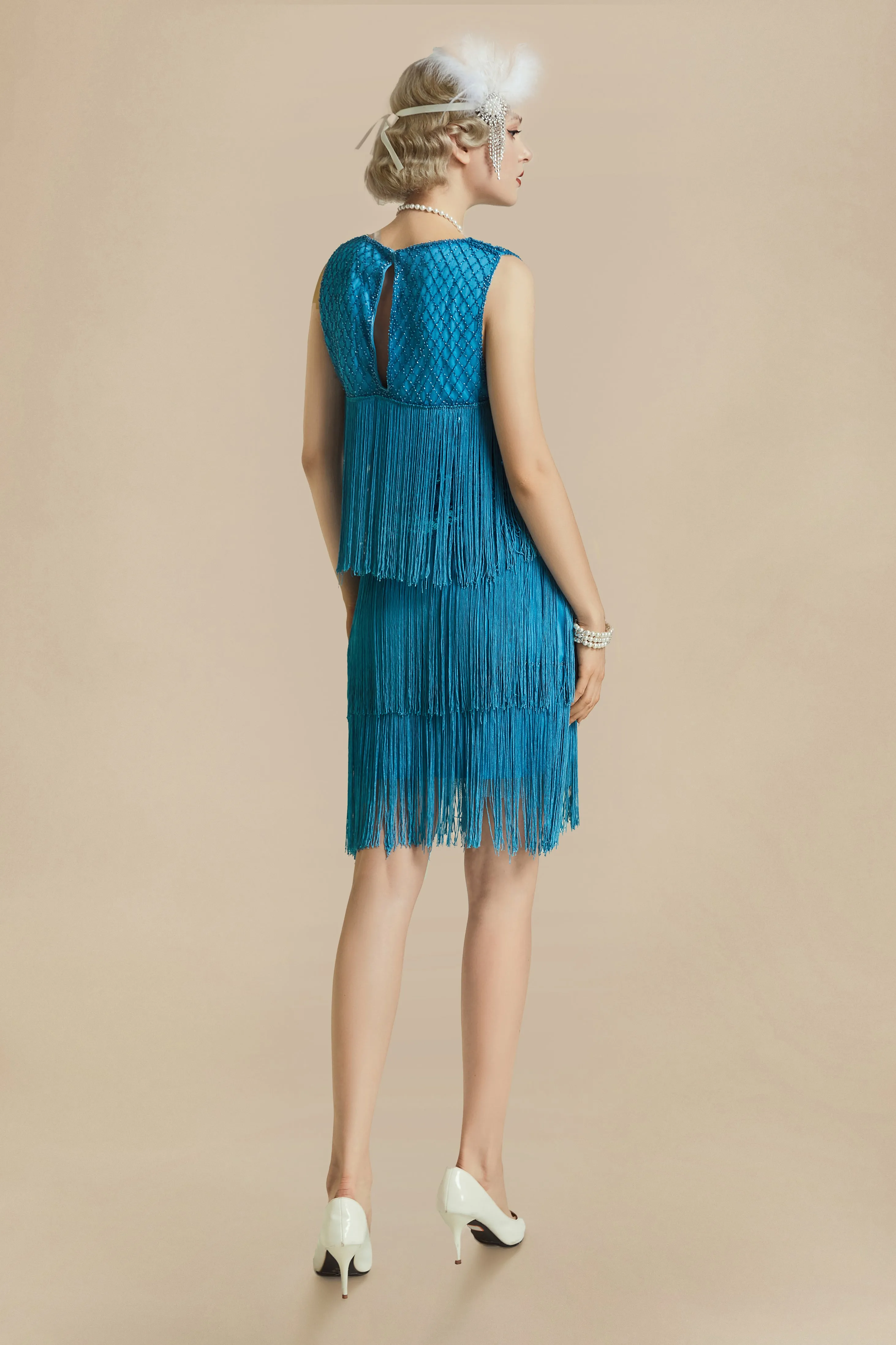Tiered Tassel Vintage Gatsby Dress sold by BABEYOND product image thumbnail 2