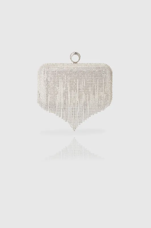 Heart Shape Rhinestone Tassels Handbag sold by BABEYOND