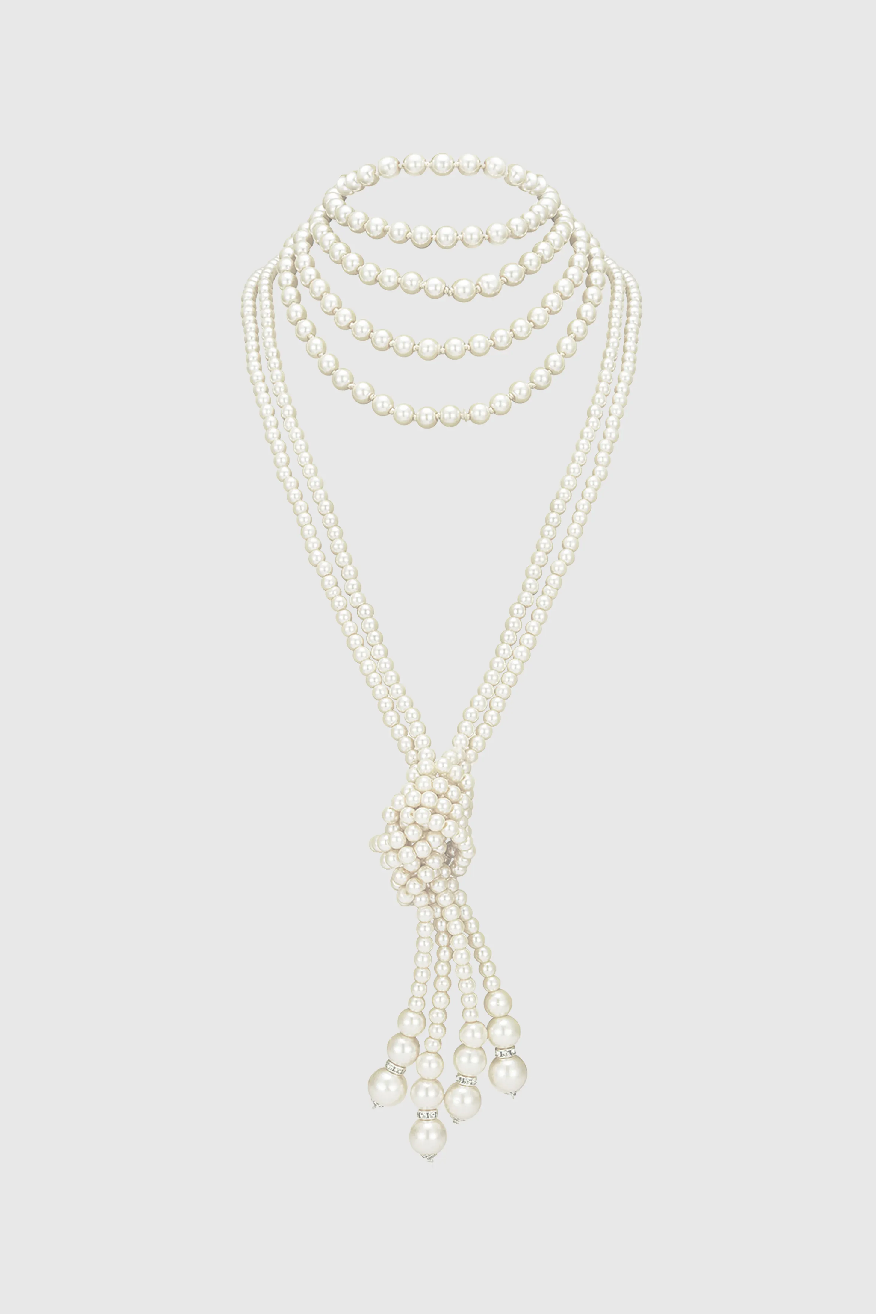 Exclusively Luxury Knotted Pearl Necklace sold by BABEYOND