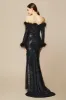 Elegant Sequin Feather Mermaid Dress sold by BABEYOND