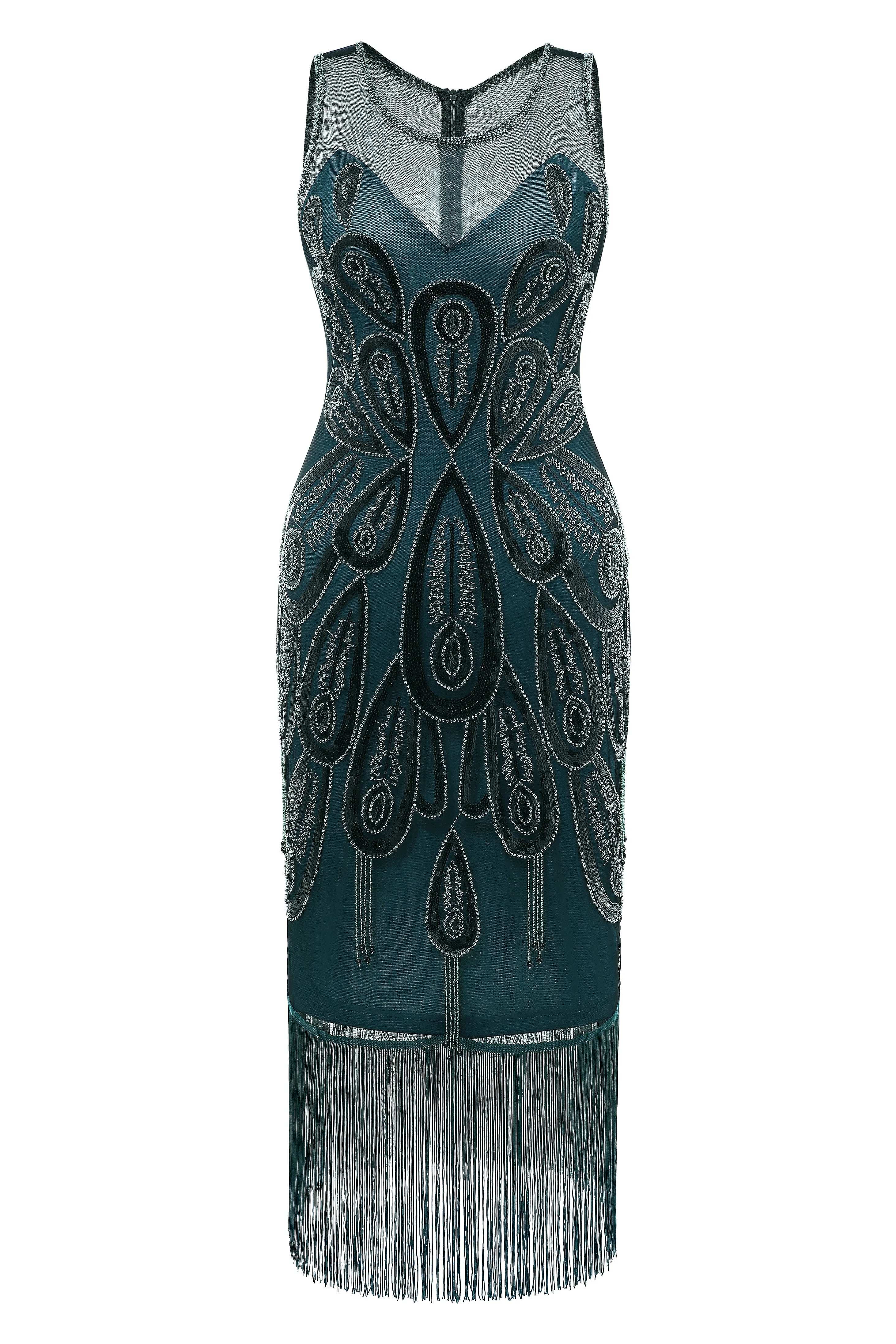 Peacock Tassel Flapper Dress sold by BABEYOND product image thumbnail 4