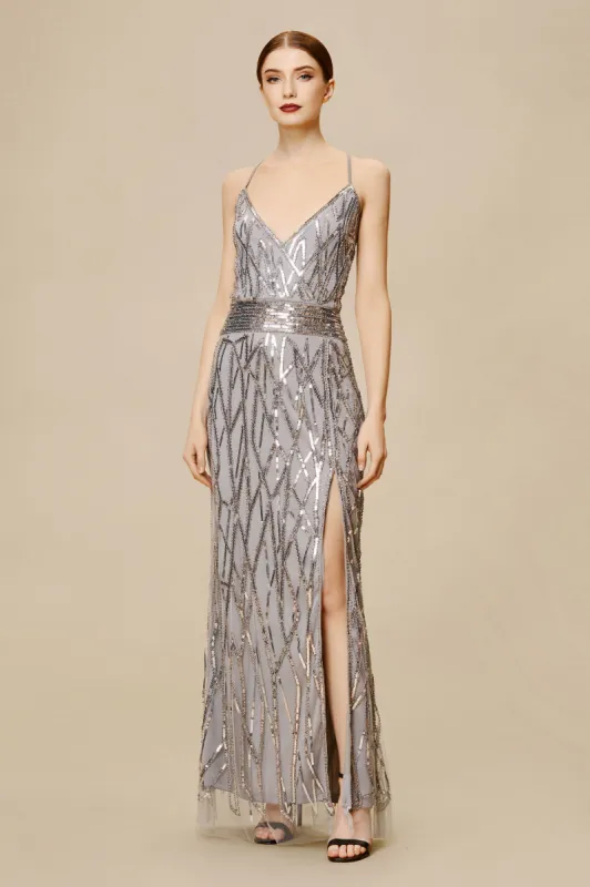 Suspender High Slit Maxi Cocktail Dress sold by BABEYOND